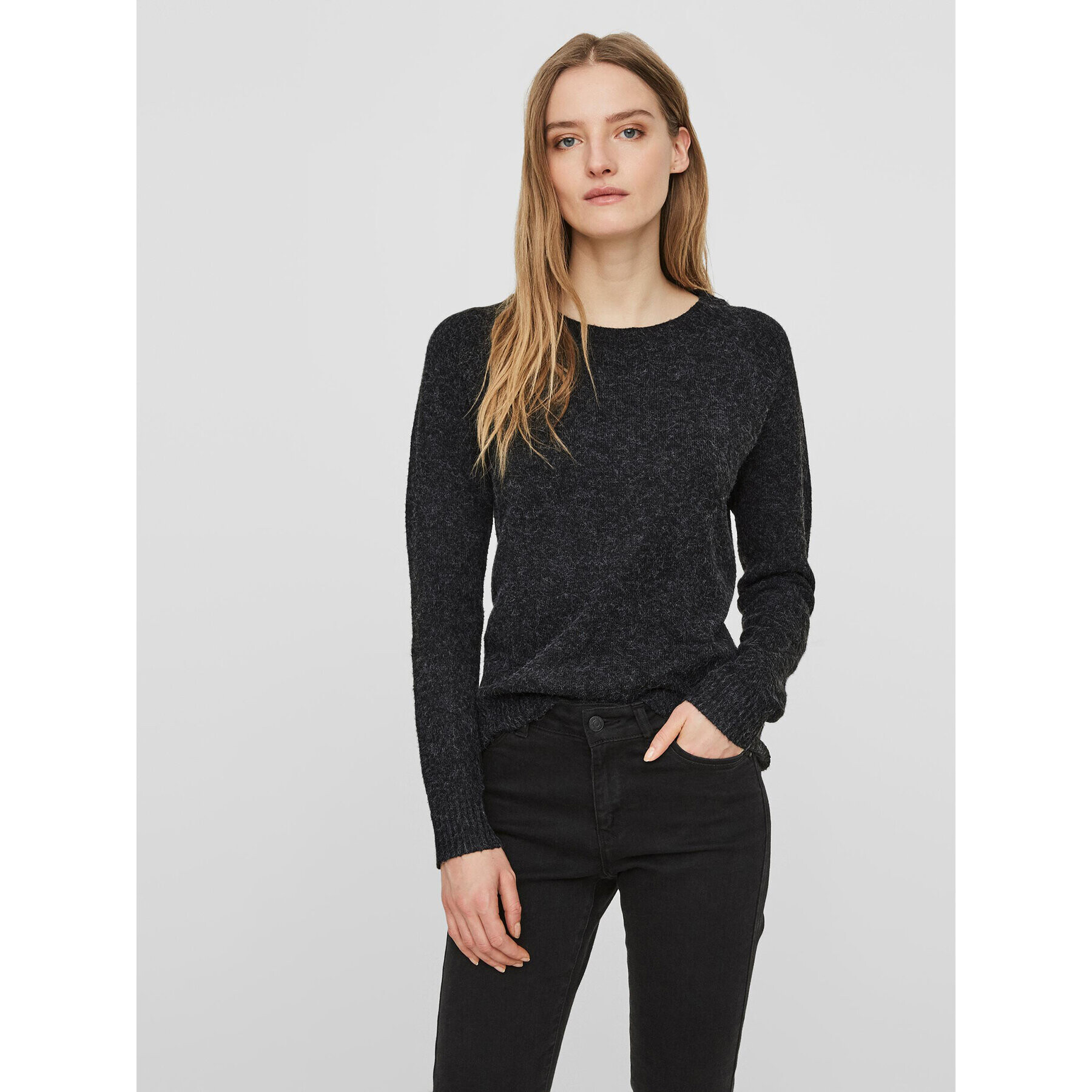 Vero Moda Pulover 10201022 Negru Regular Fit - Pled.ro