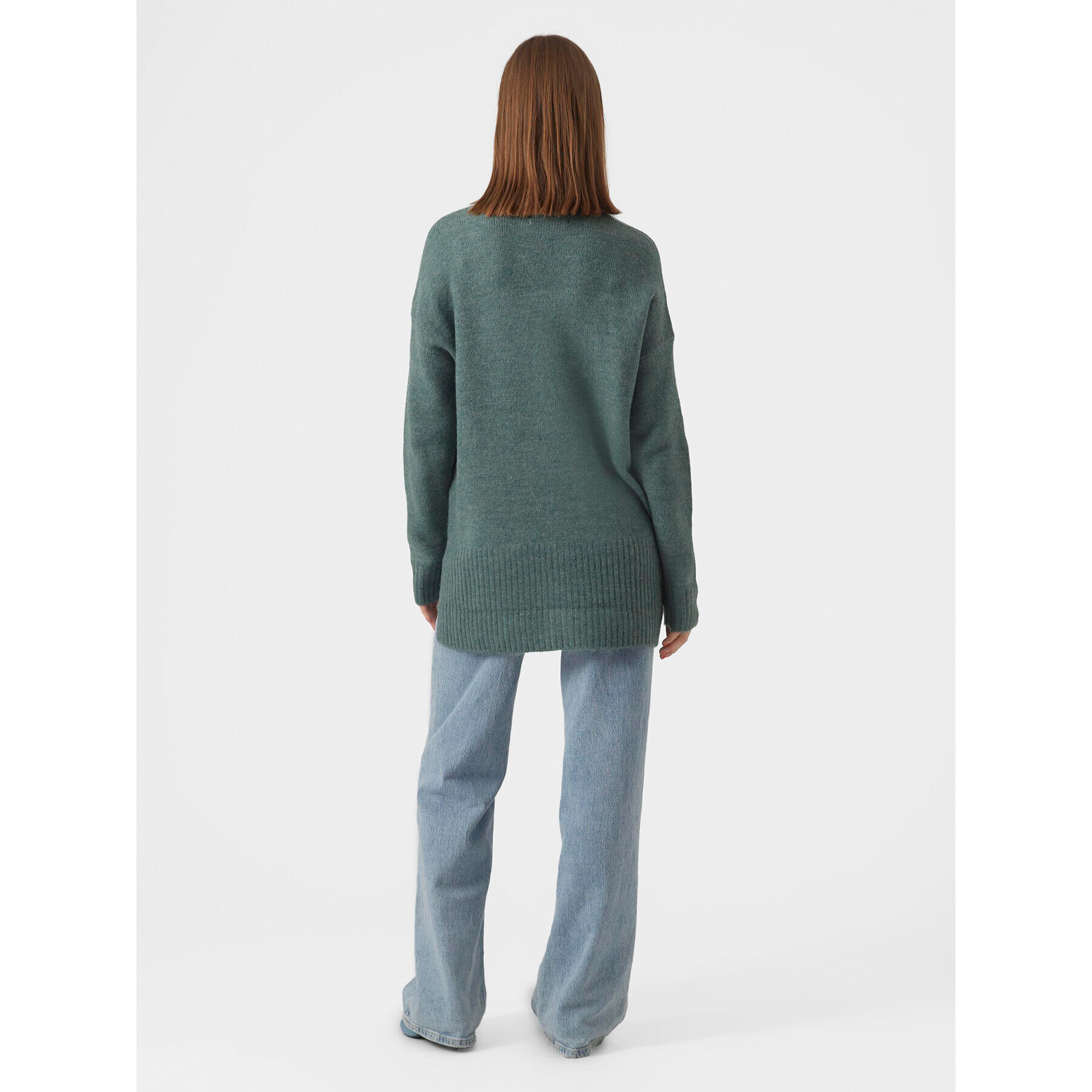 Vero Moda Pulover 10269229 Verde Regular Fit - Pled.ro