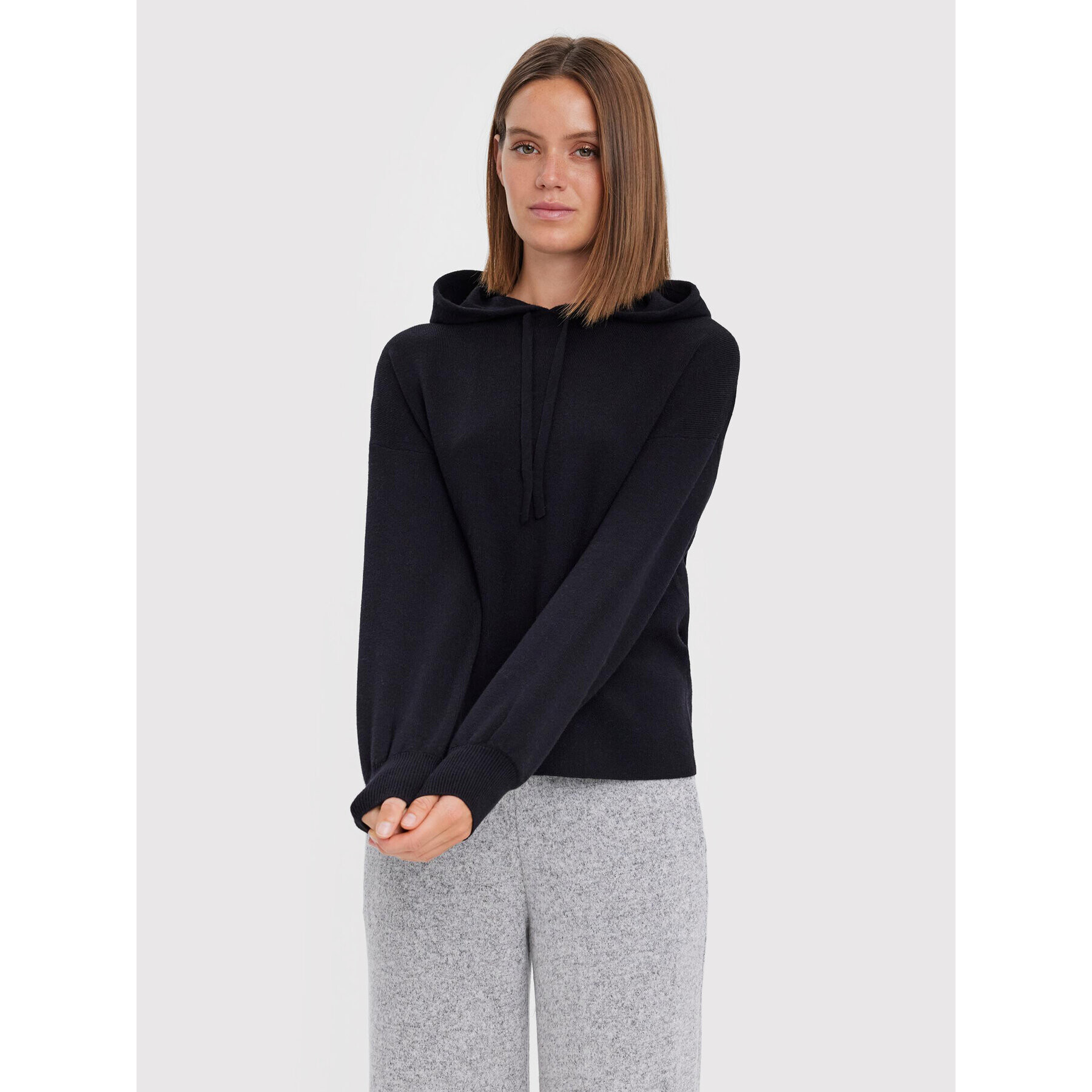 Vero Moda Pulover Nancy 10269236 Negru Relaxed Fit - Pled.ro