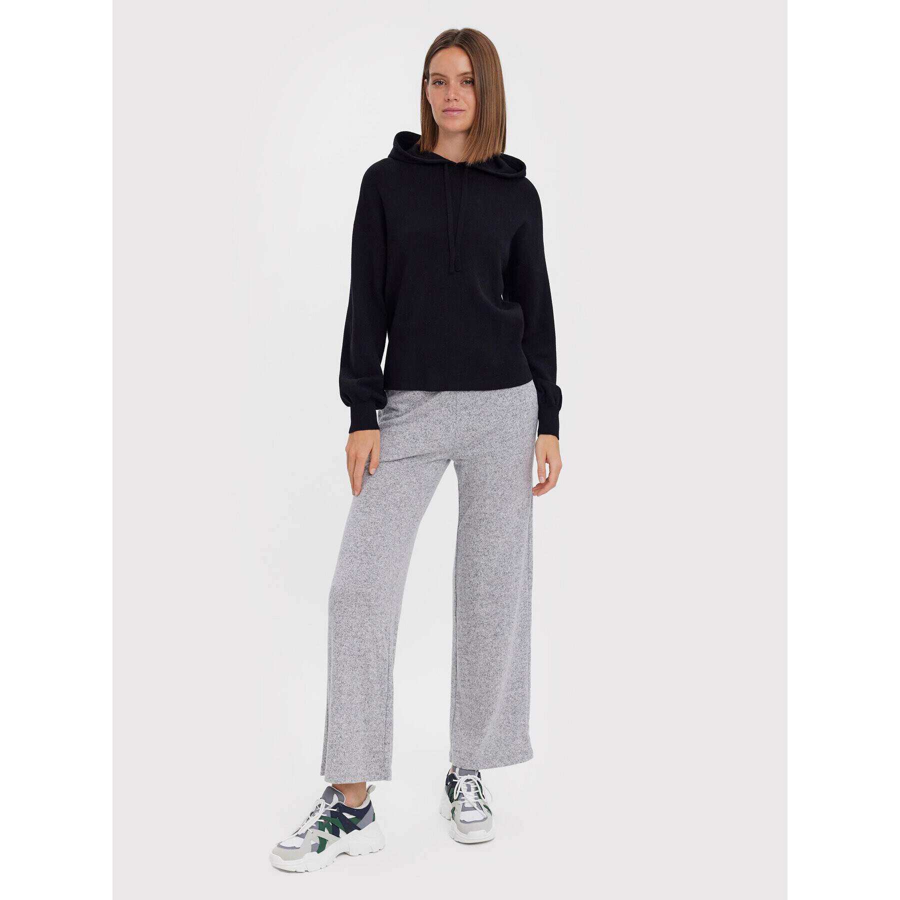 Vero Moda Pulover Nancy 10269236 Negru Relaxed Fit - Pled.ro