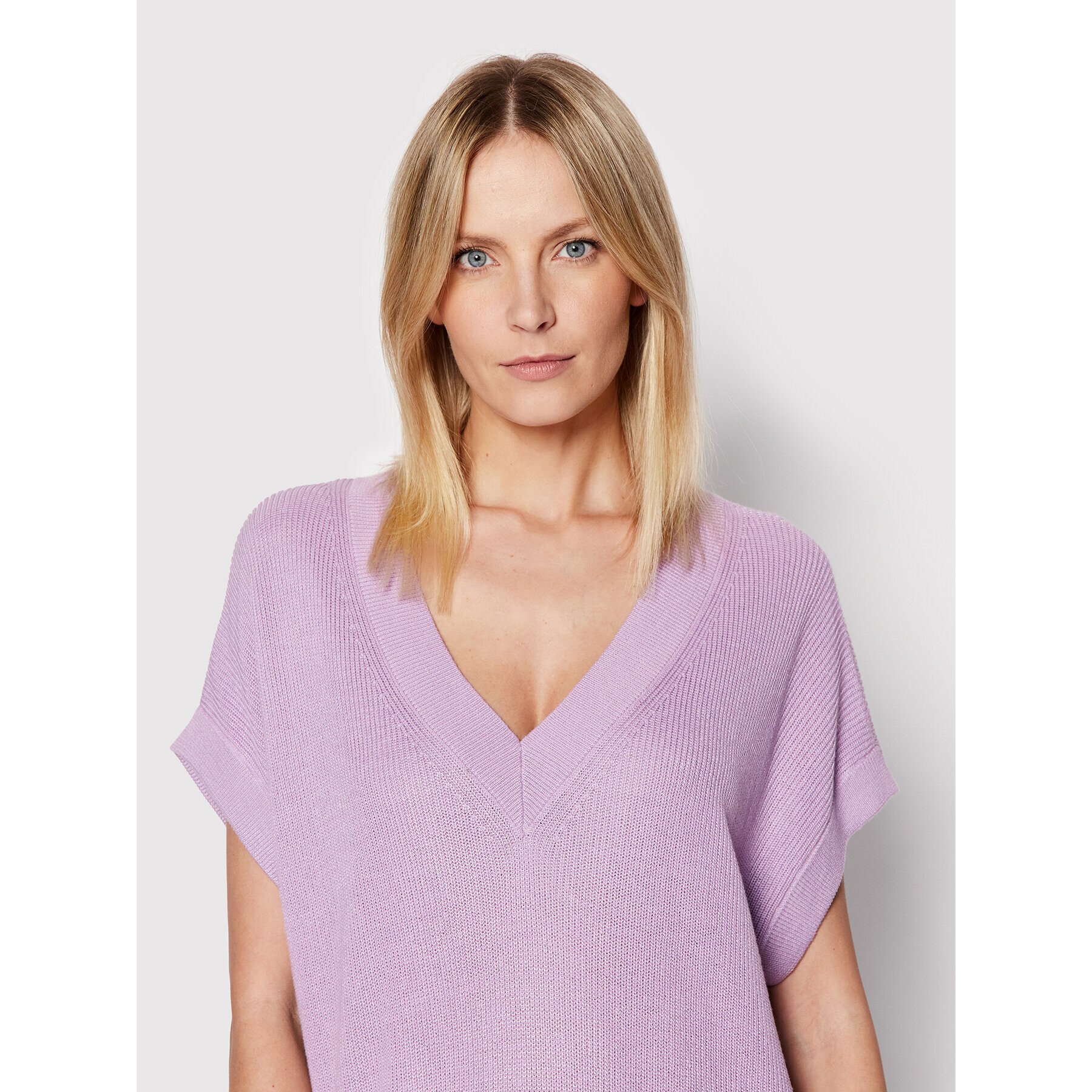 Vero Moda Pulover New Lex Sun 10261277 Violet Relaxed Fit - Pled.ro