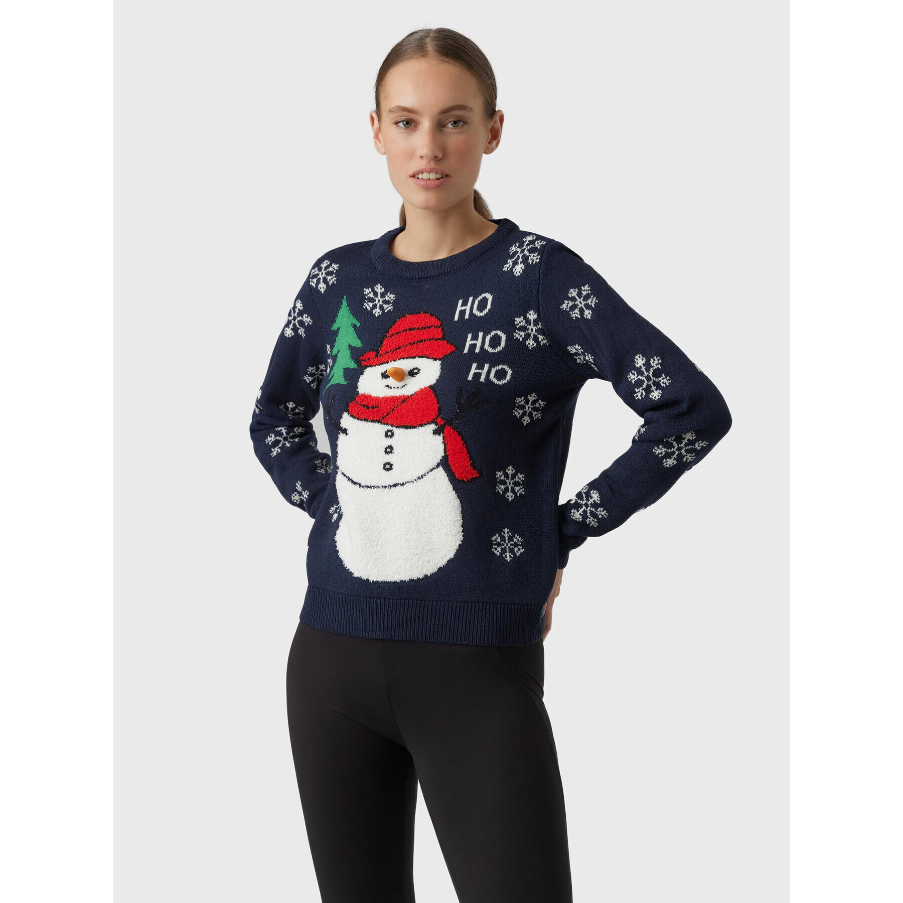 Vero Moda Pulover Snowman 10272448 Bleumarin Regular Fit - Pled.ro