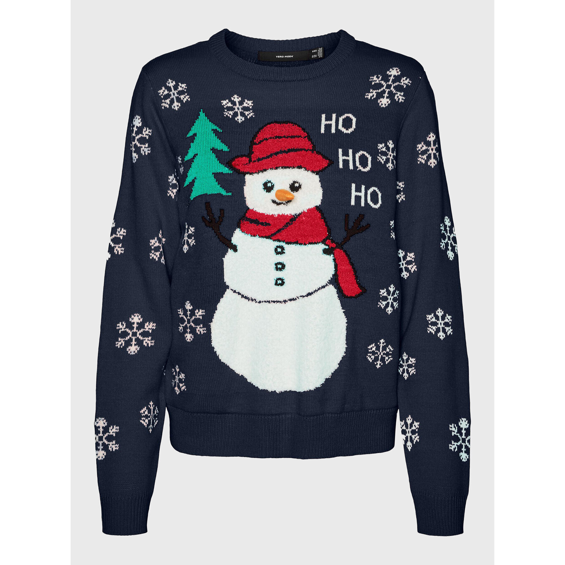 Vero Moda Pulover Snowman 10272448 Bleumarin Regular Fit - Pled.ro