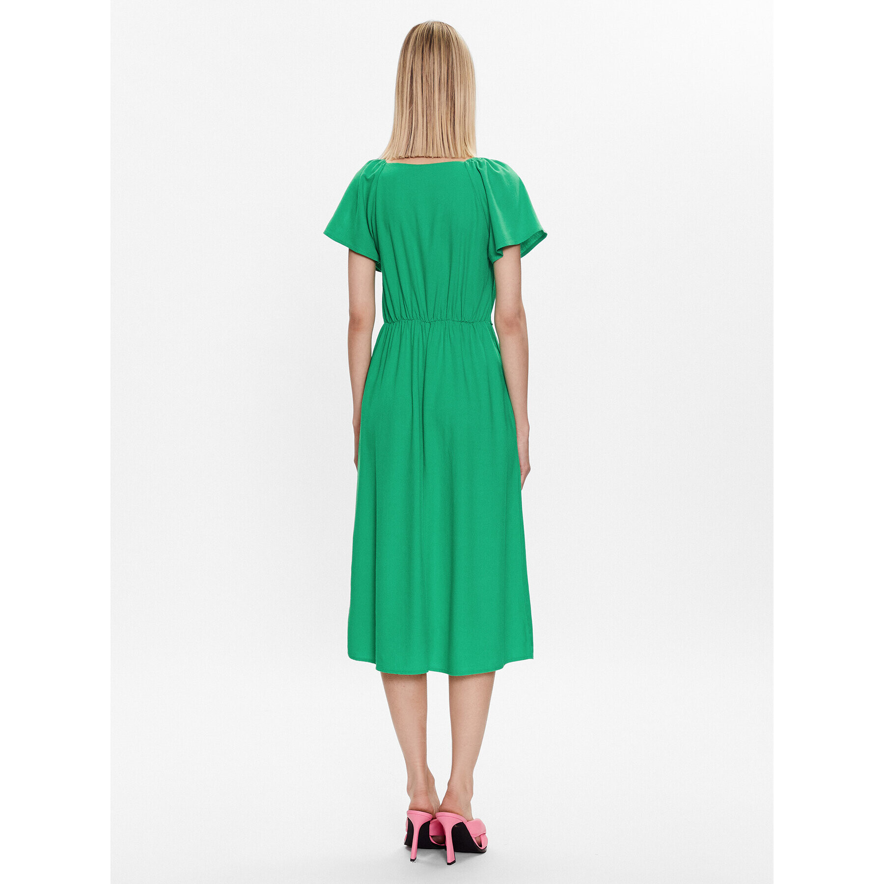 Vero Moda Rochie de zi Mymilo 10282500 Verde Regular Fit - Pled.ro