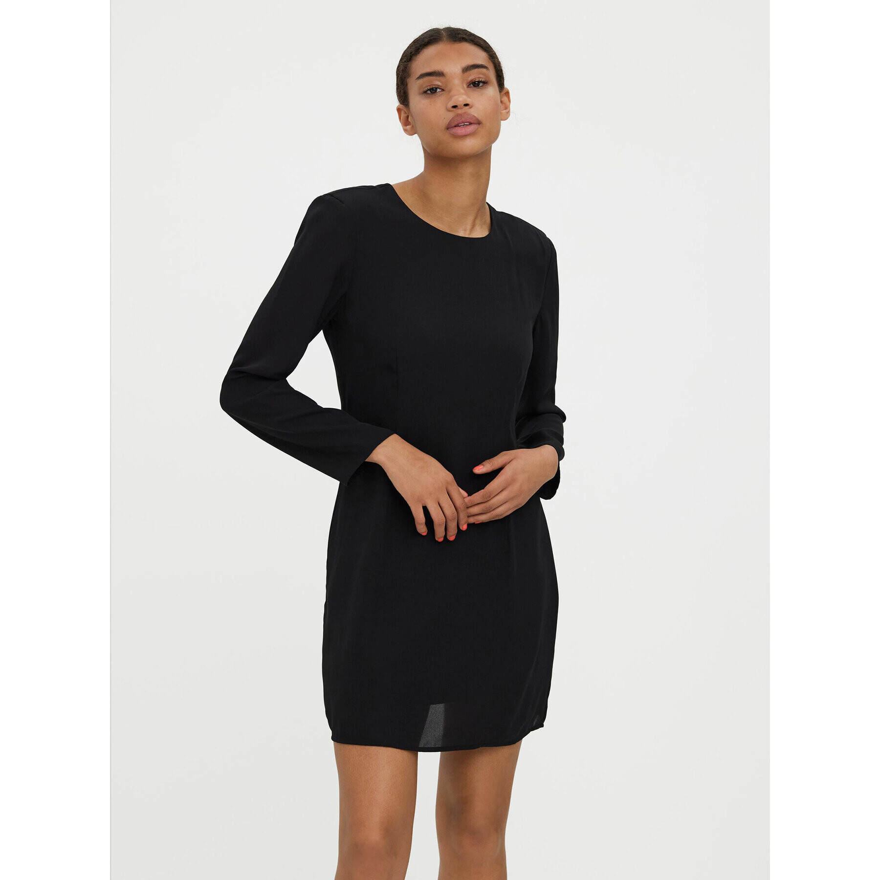 Vero Moda Rochie de zi Kimmi 10276069 Negru Regular Fit - Pled.ro