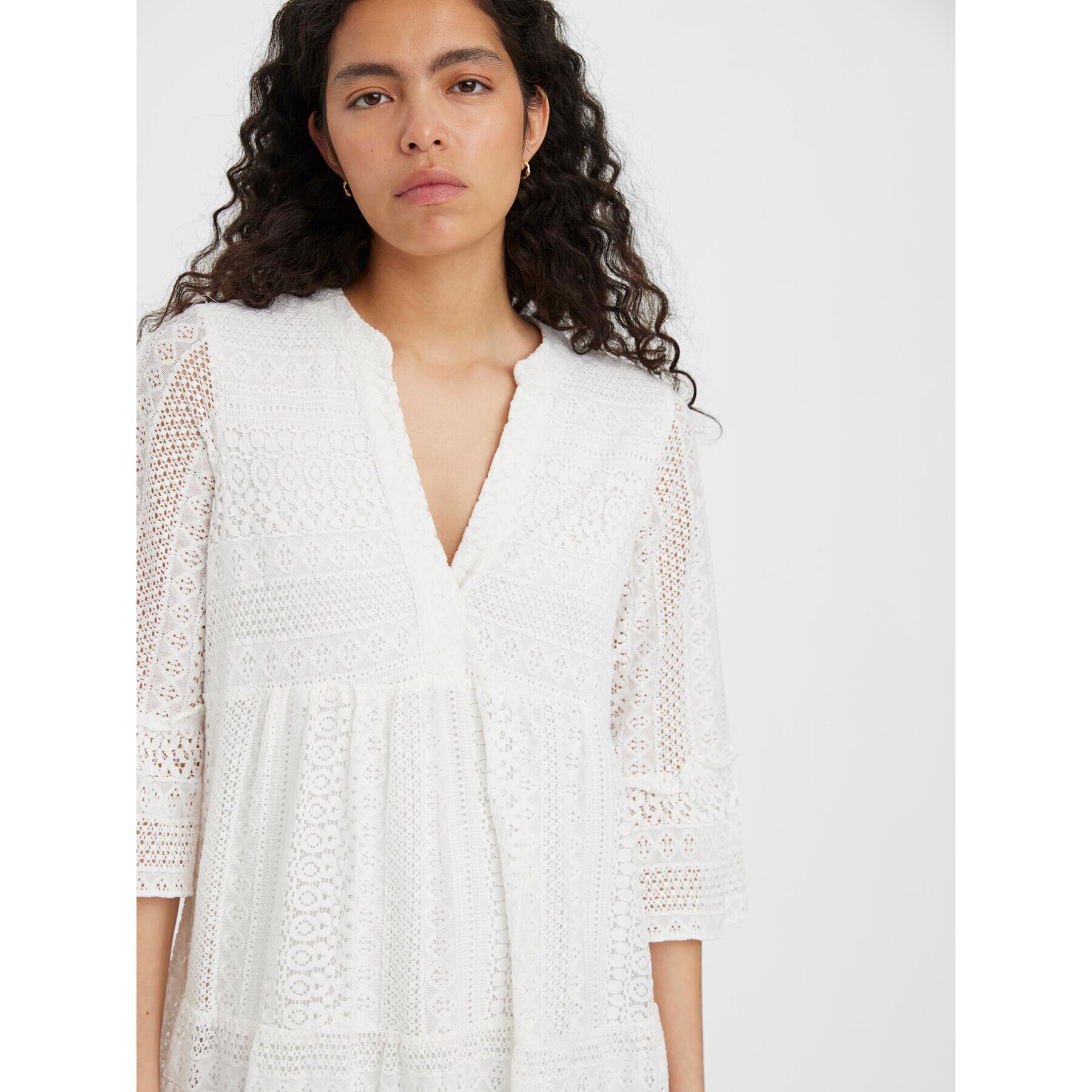 Vero Moda Rochie de vară Honey 10275875 Alb Relaxed Fit - Pled.ro