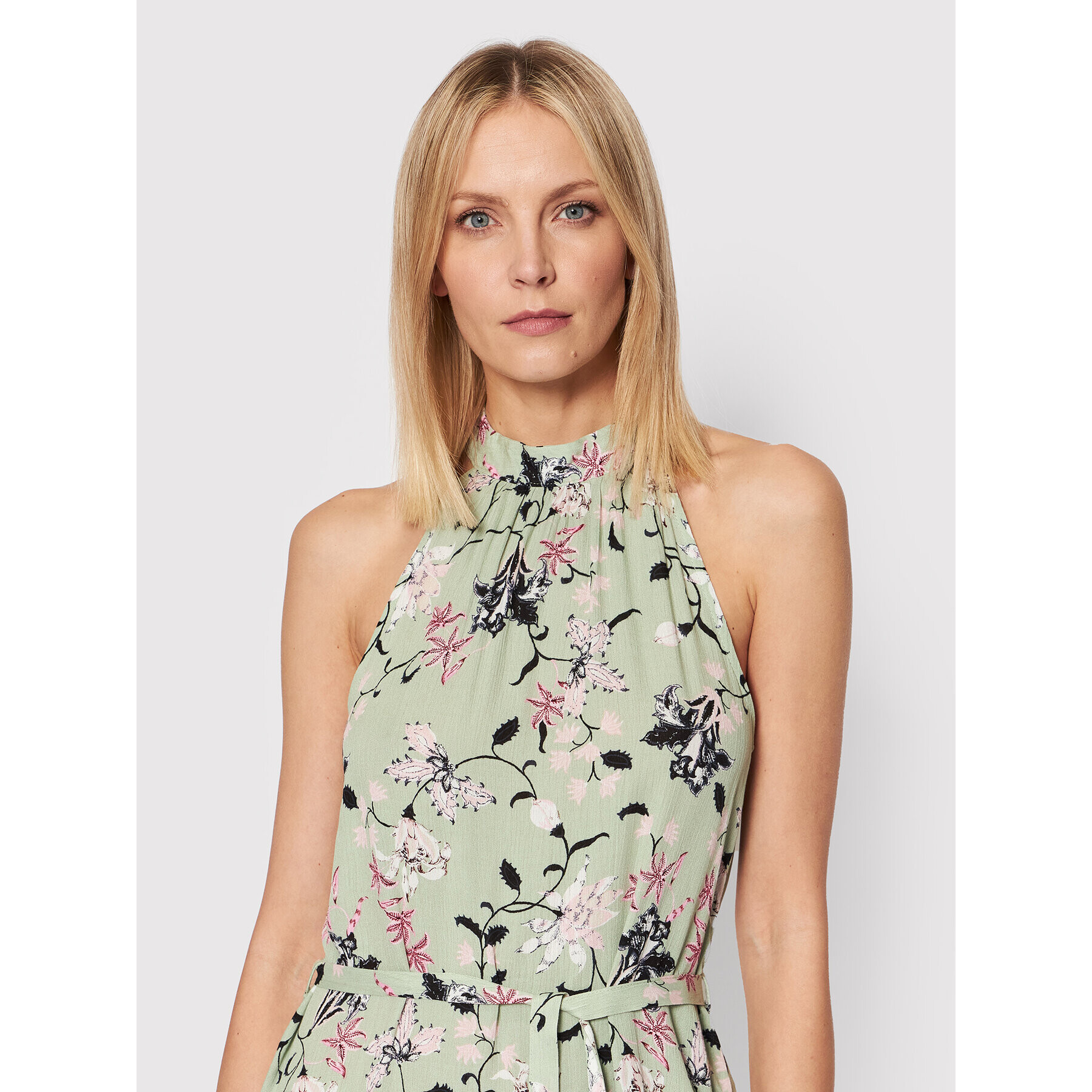 Vero Moda Rochie de vară Jenny 10260721 Verde Relaxed Fit - Pled.ro