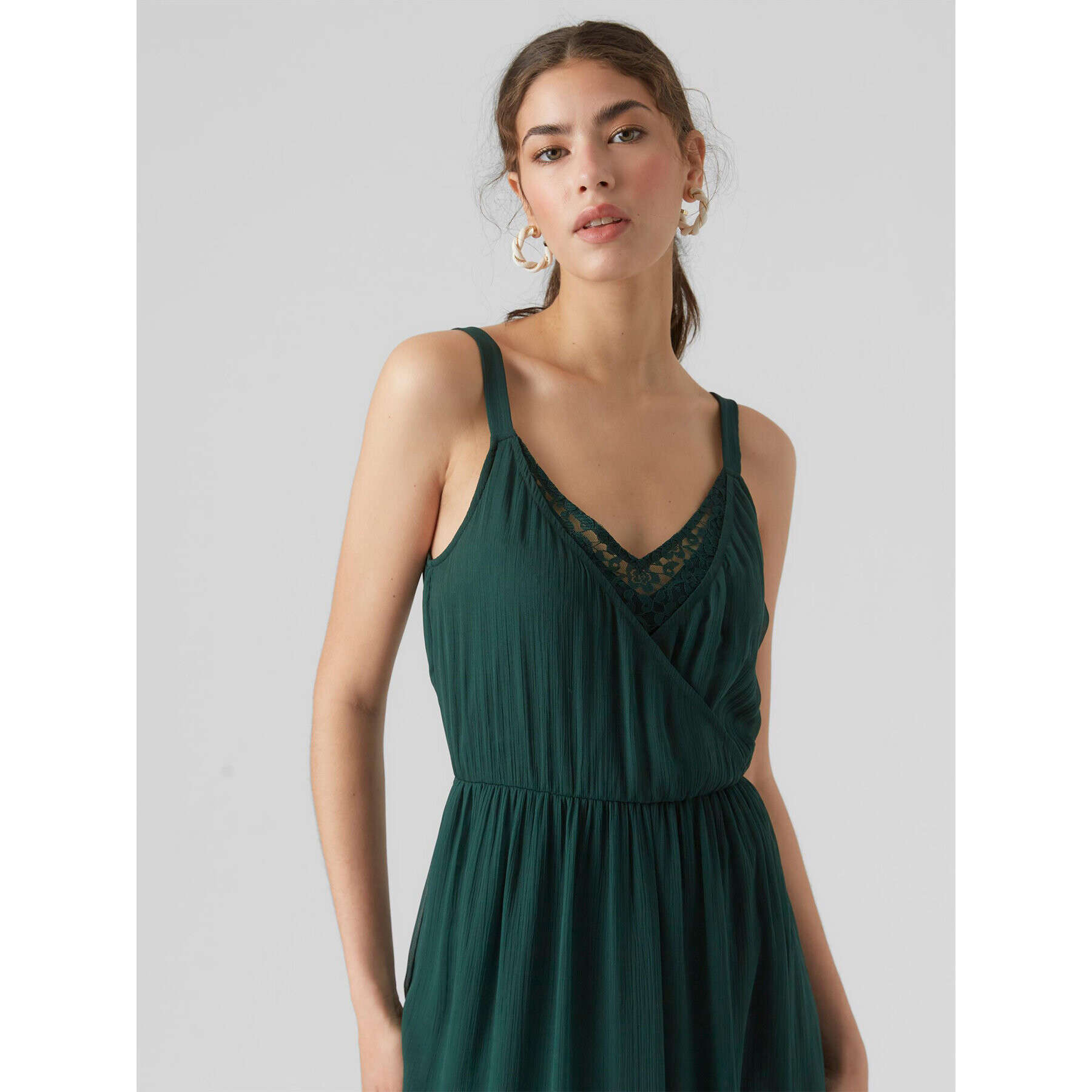 Vero Moda Rochie de vară Olivia 10298558 Verde Regular Fit - Pled.ro