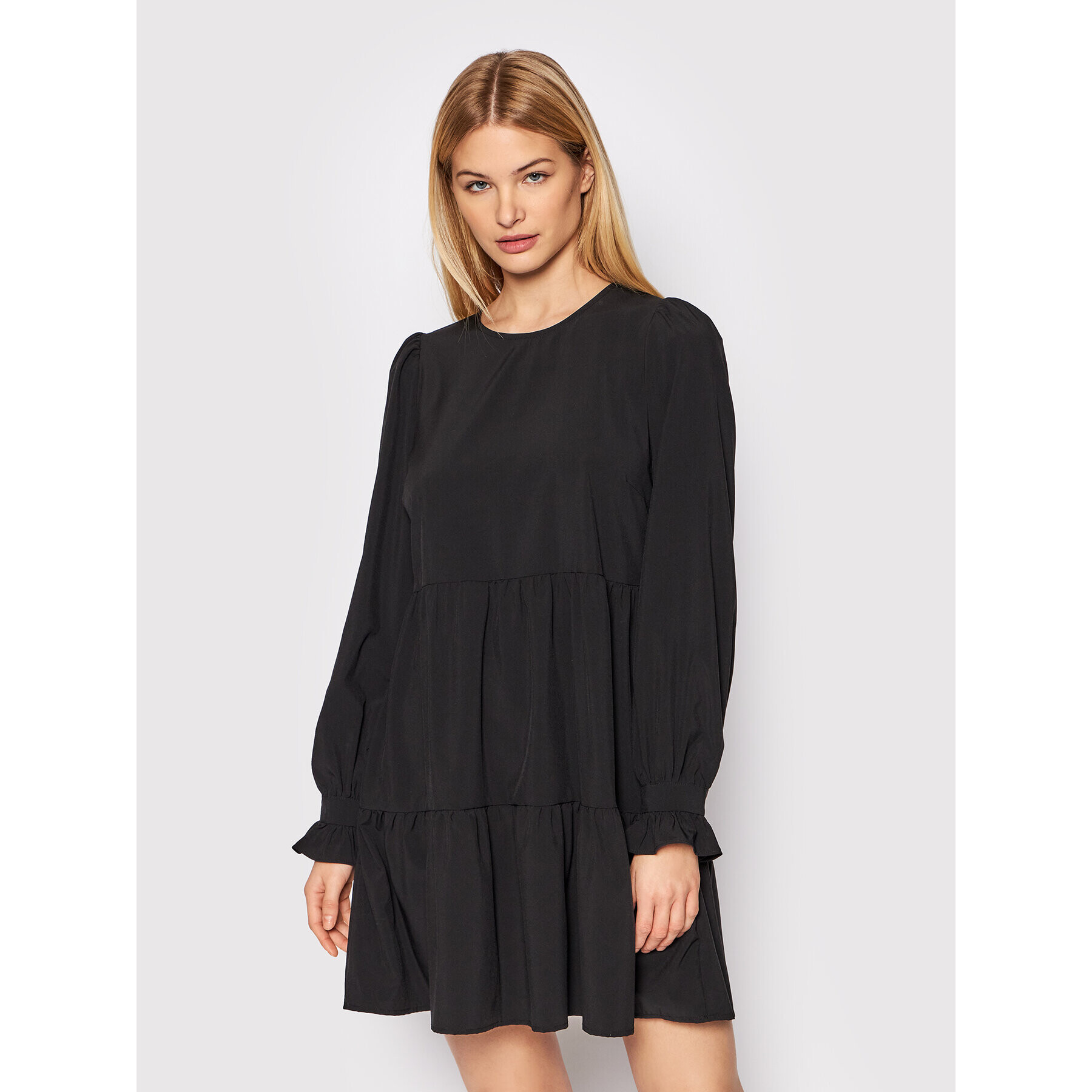 Vero Moda Rochie de zi Helga 10268662 Negru Relaxed Fit - Pled.ro