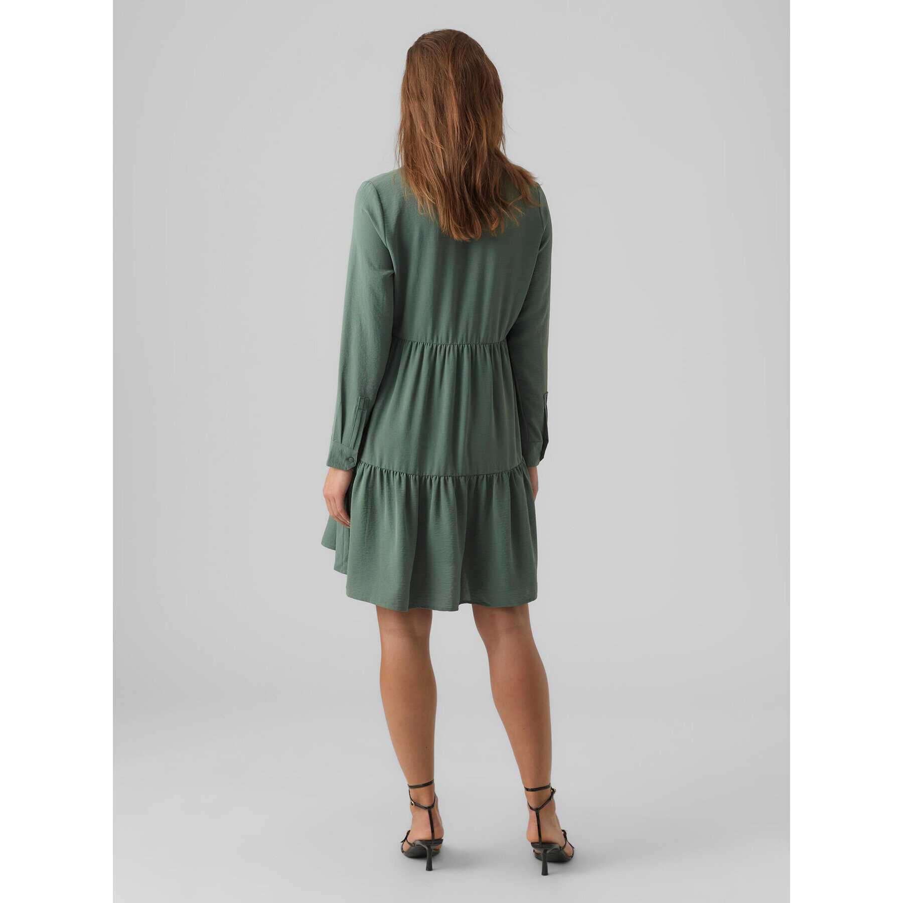 Vero Moda Rochie de zi Inge 10293730 Verde Regular Fit - Pled.ro