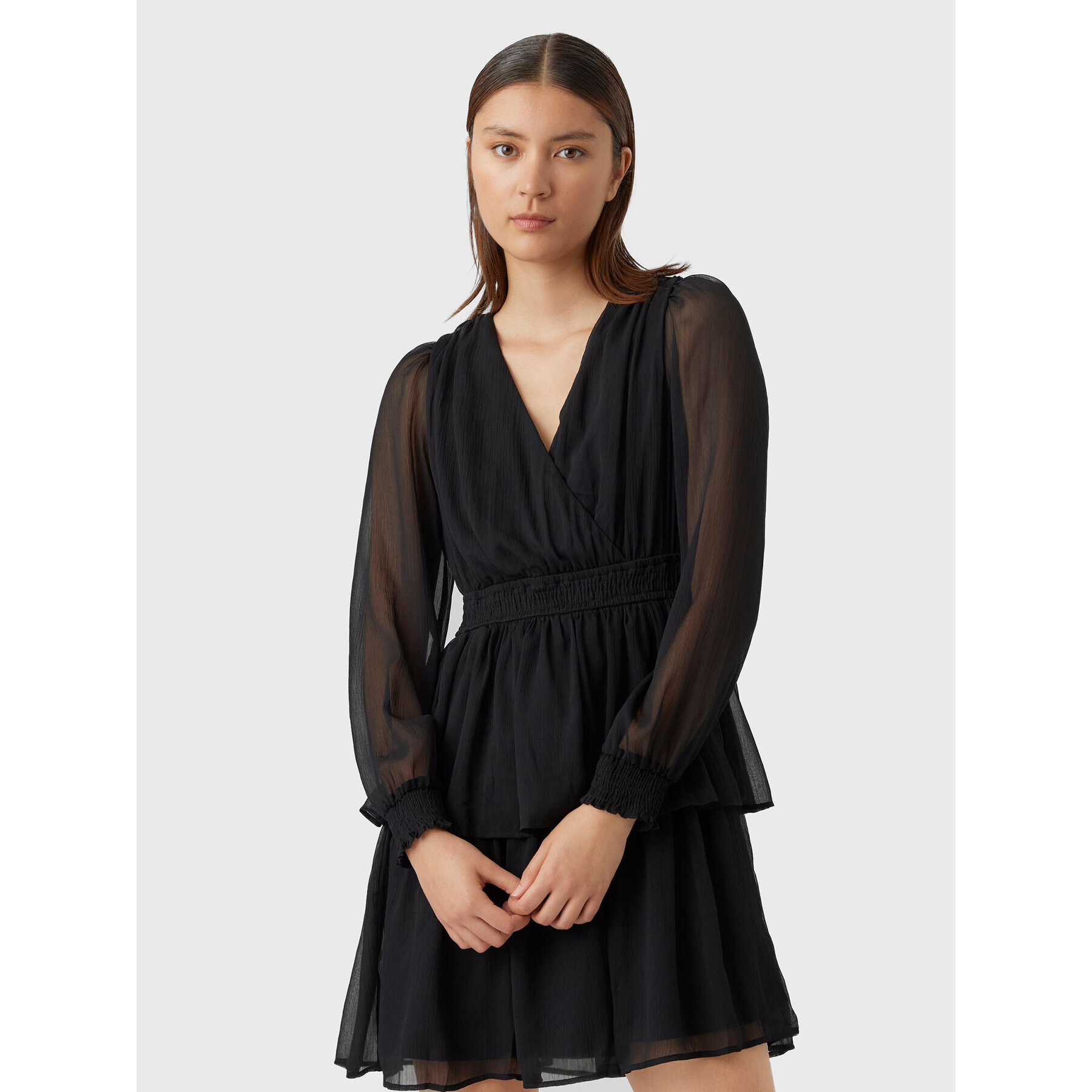 Vero Moda Rochie de zi Kaya 10278648 Negru Regular Fit - Pled.ro