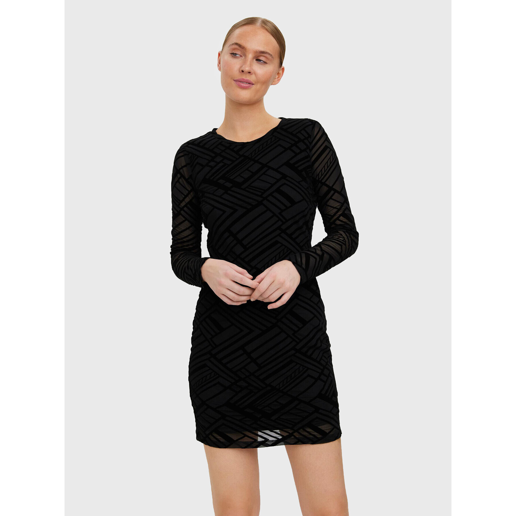 Vero Moda Rochie de zi Koko 10278001 Negru Regular Fit - Pled.ro