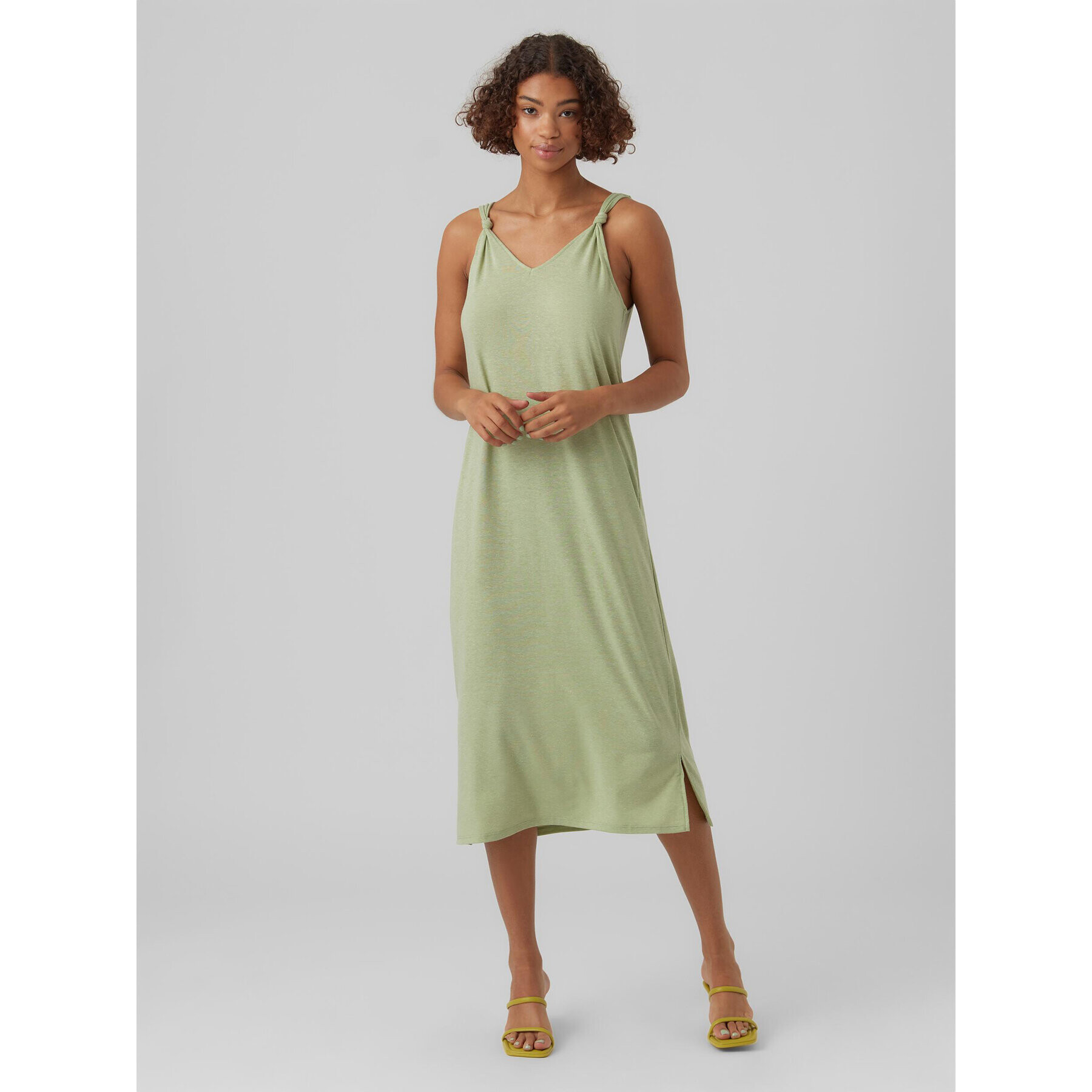 Vero Moda Rochie de zi Marijune 10281932 Verde Relaxed Fit - Pled.ro