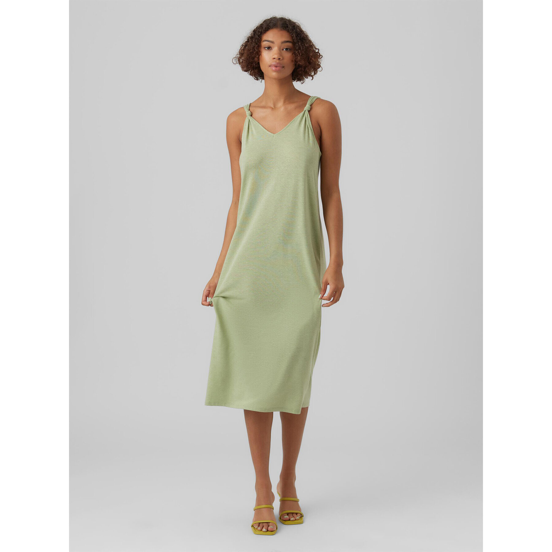 Vero Moda Rochie de zi Marijune 10281932 Verde Relaxed Fit - Pled.ro