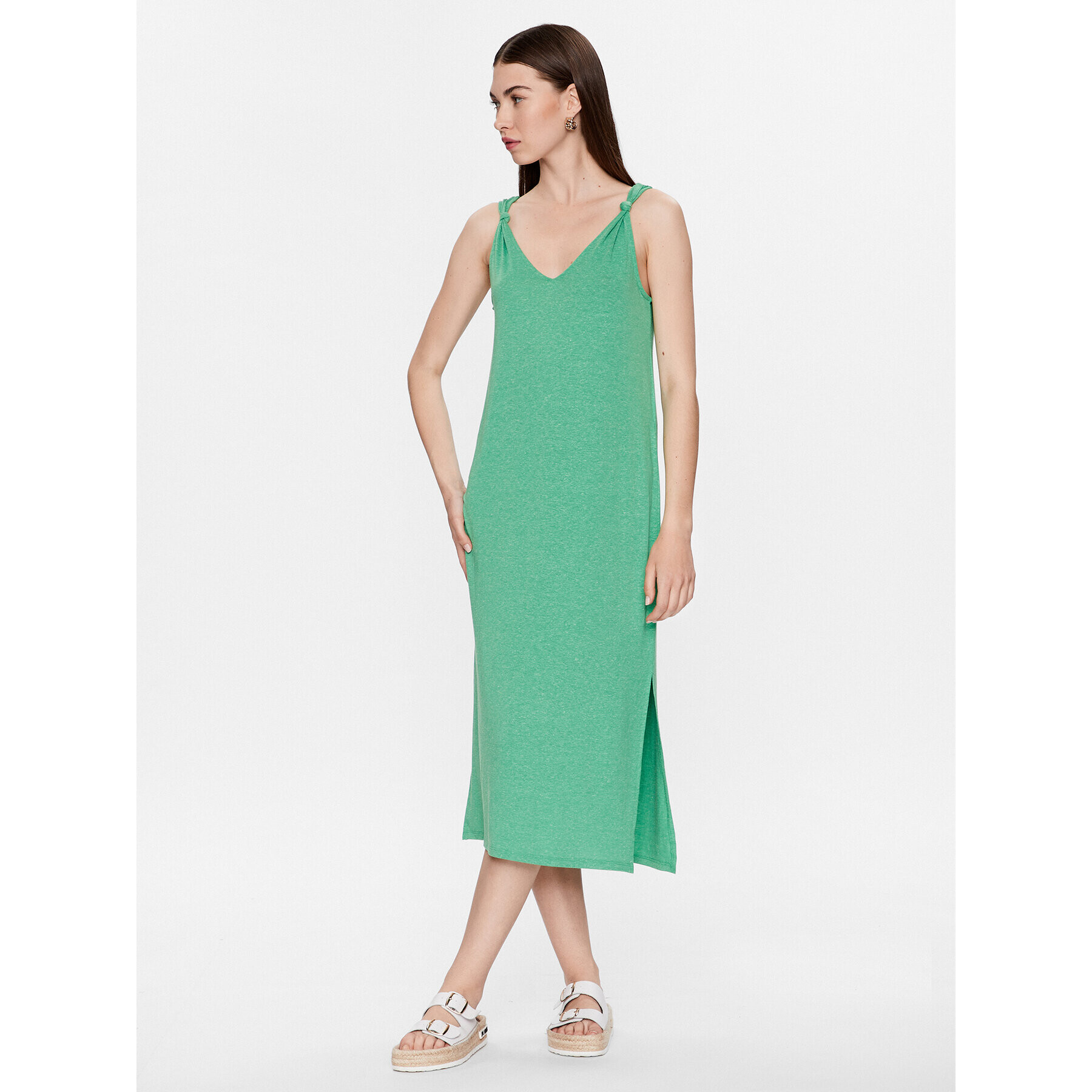 Vero Moda Rochie de zi Marijune 10281932 Verde Relaxed Fit - Pled.ro