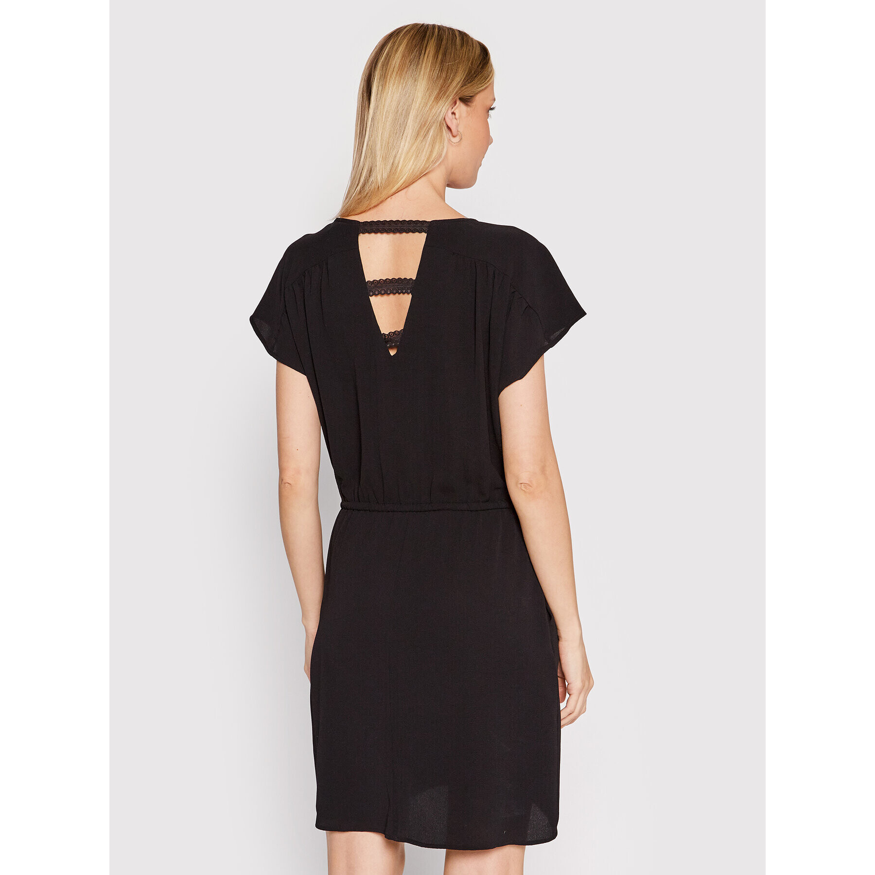 Vero Moda Rochie de zi Sallini 10266793 Negru Regular Fit - Pled.ro