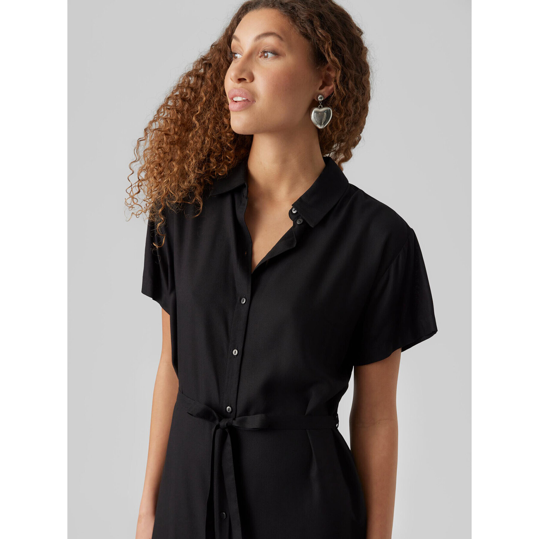 Vero Moda Rochie tip cămașă 10279684 Negru Regular Fit - Pled.ro