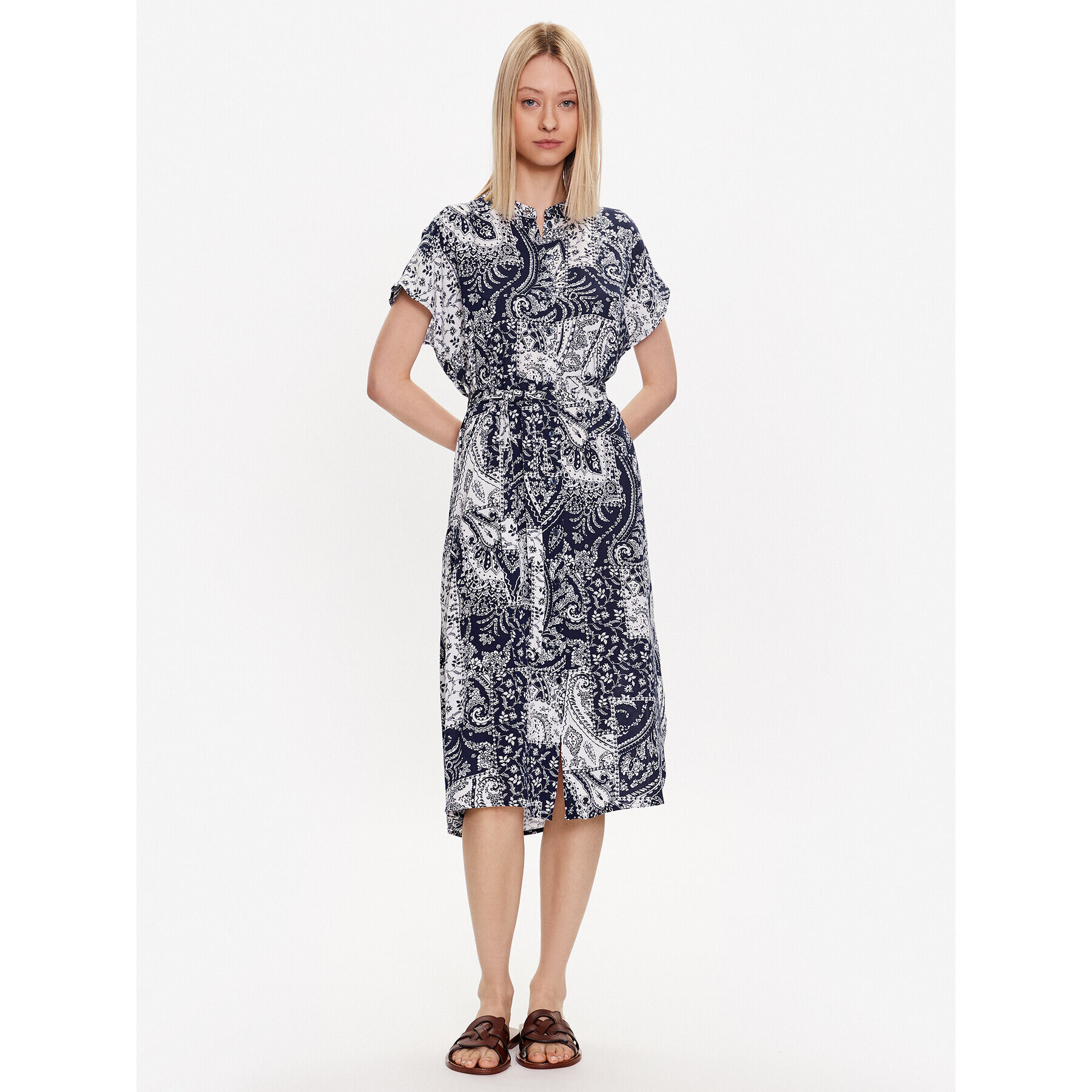 Vero Moda Rochie tip cămașă Ebba 10288020 Bleumarin Regular Fit - Pled.ro