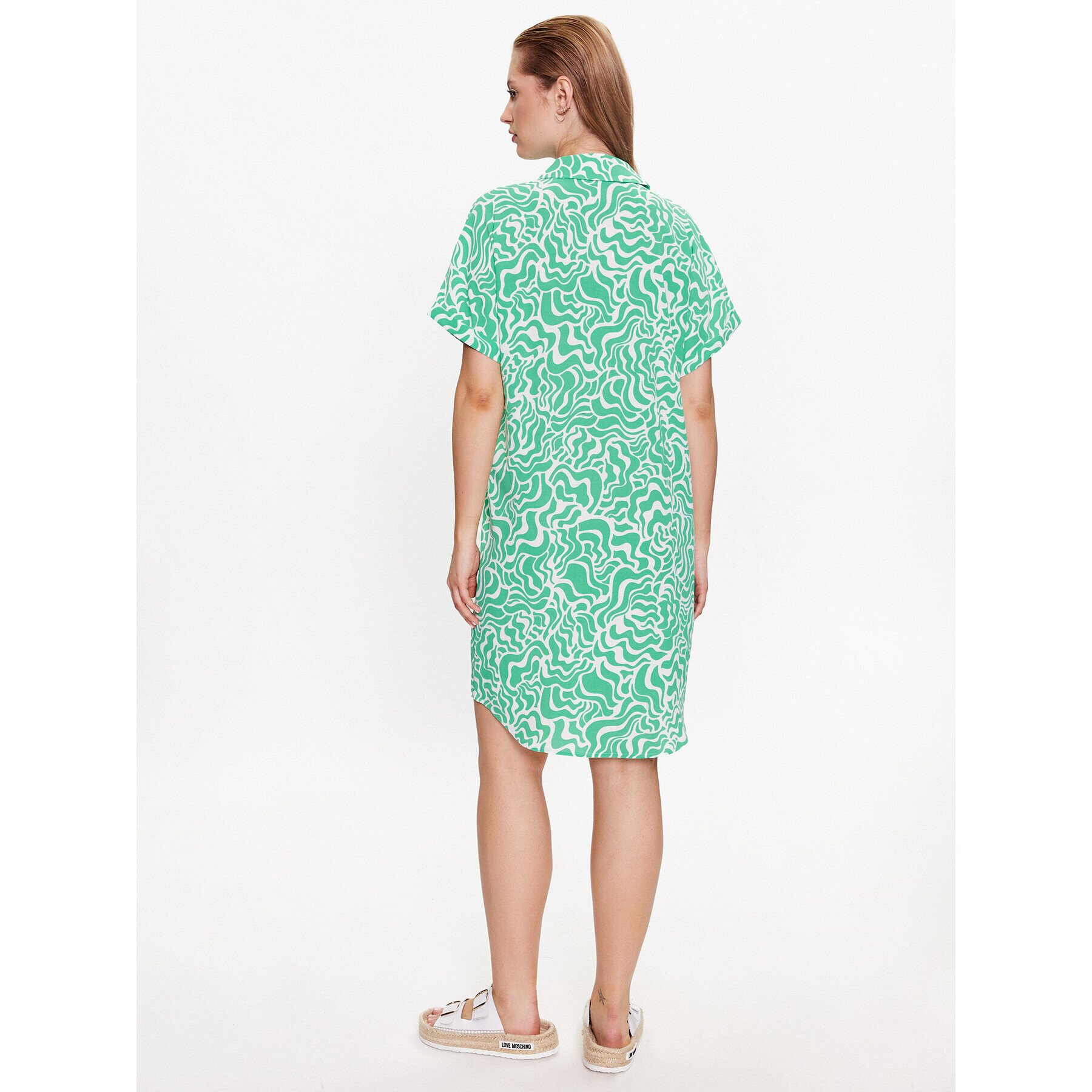 Vero Moda Rochie tip cămașă Frida 10288283 Verde Loose Fit - Pled.ro