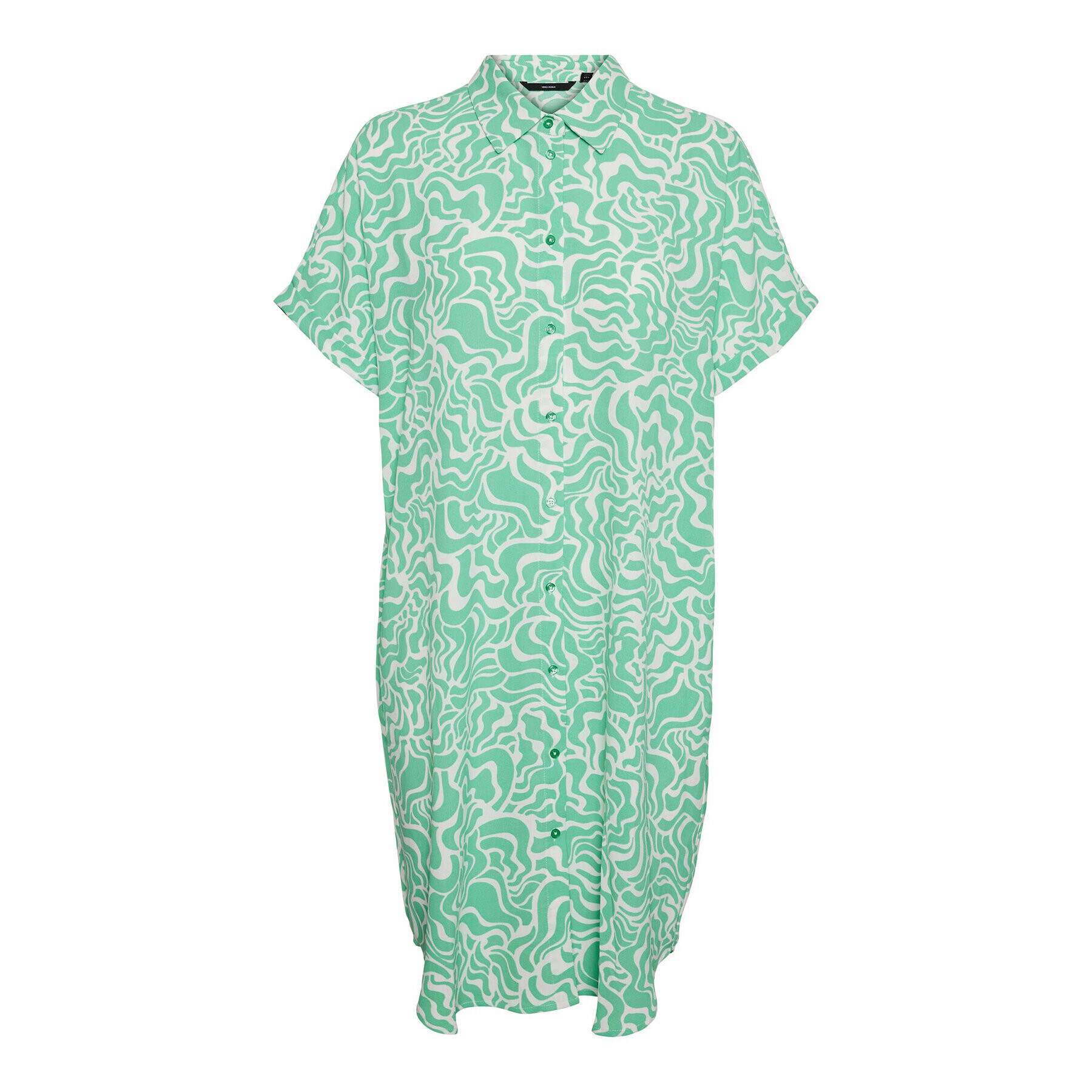 Vero Moda Rochie tip cămașă Frida 10288283 Verde Loose Fit - Pled.ro