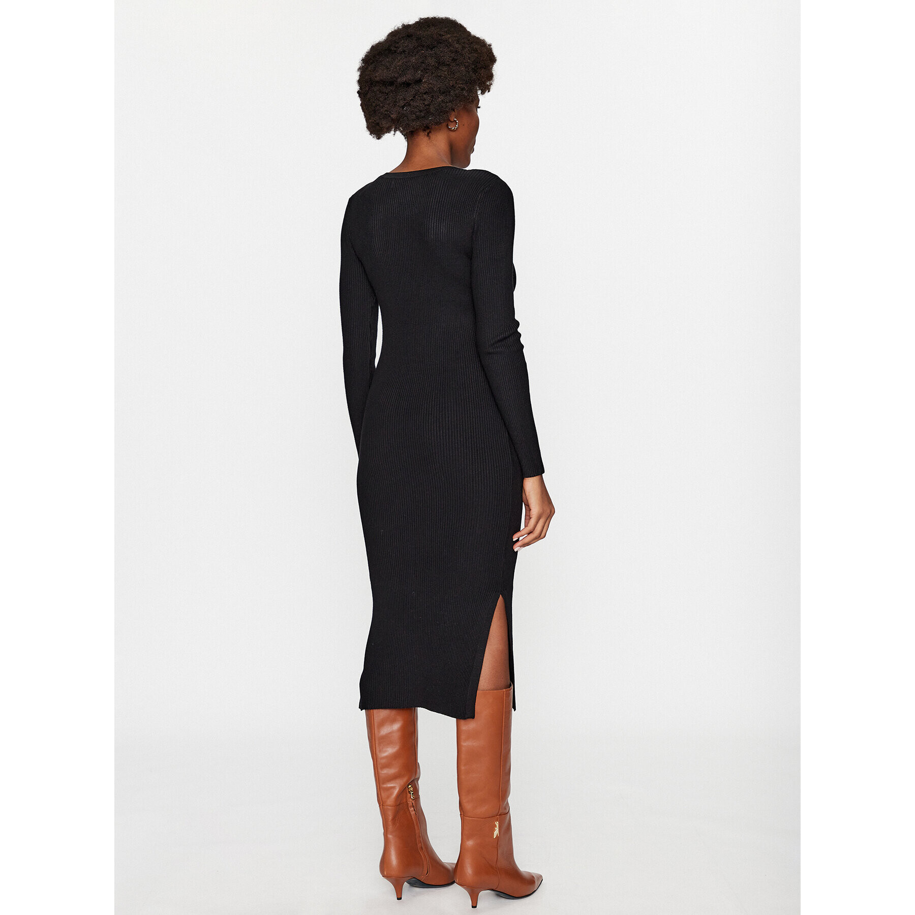 Vero Moda Rochie tricotată 10291686 Negru Bodycon Fit - Pled.ro