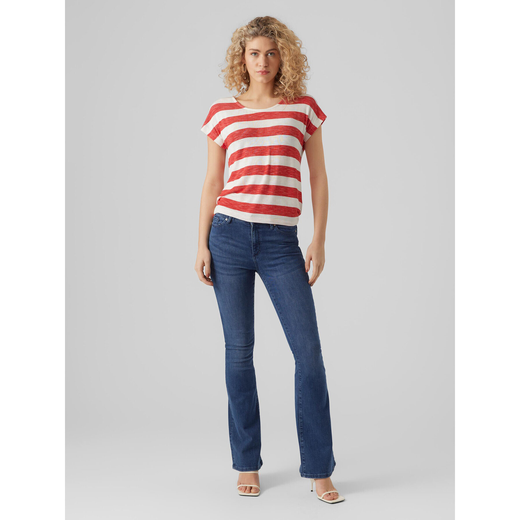 Vero Moda Tricou Wide 10284474 Roșu Box Fit - Pled.ro