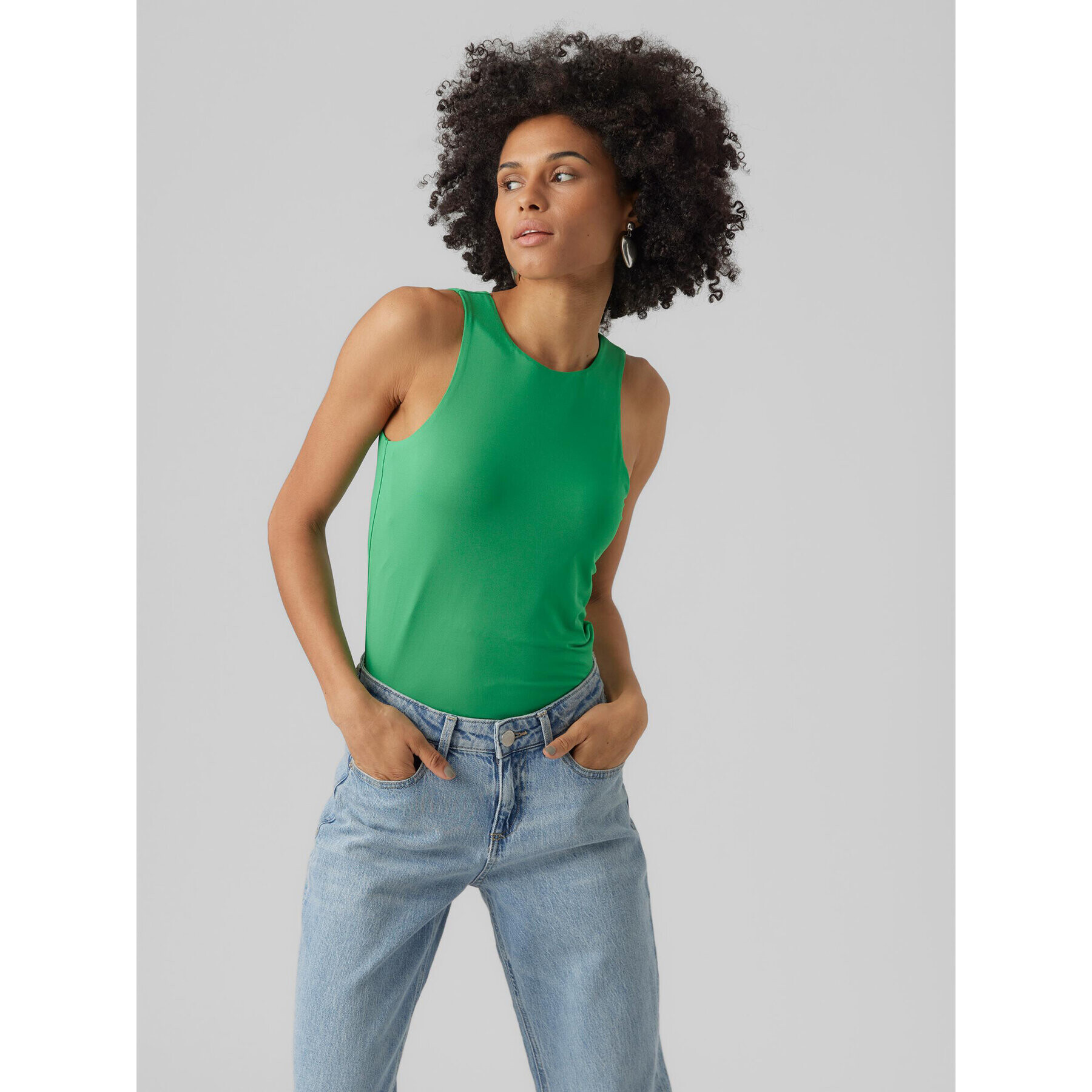 Vero Moda Top Bianca 10279787 Verde Standard Fit - Pled.ro