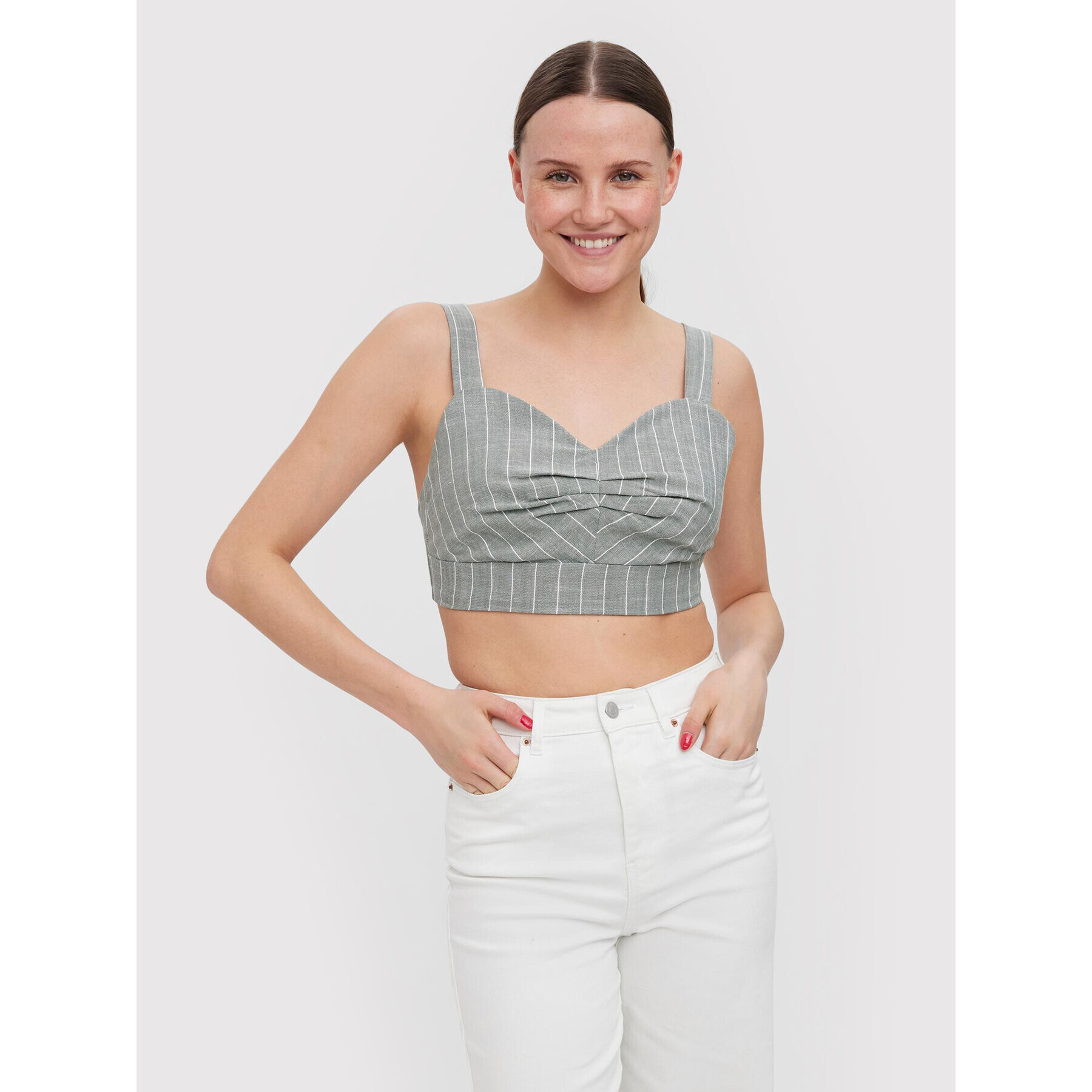 Vero Moda Top Serena 10266133 Verde Regular Fit - Pled.ro