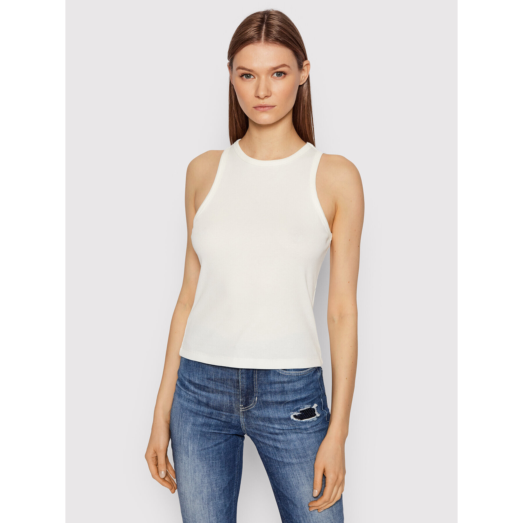 Vero Moda Top Serenety 10257829 Alb Slim Fit - Pled.ro