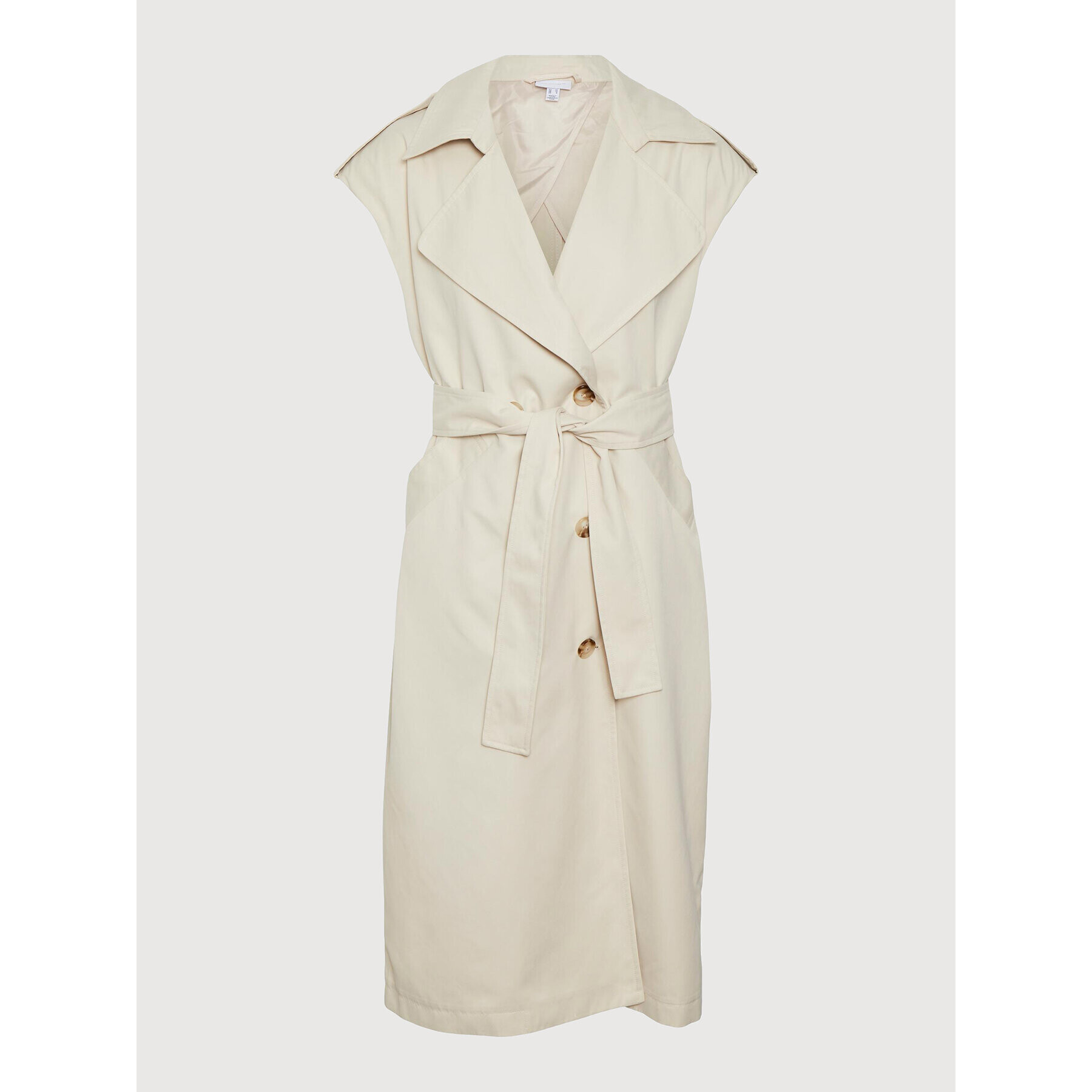 Vero Moda Trench Unique 10267764 Écru Regular Fit - Pled.ro