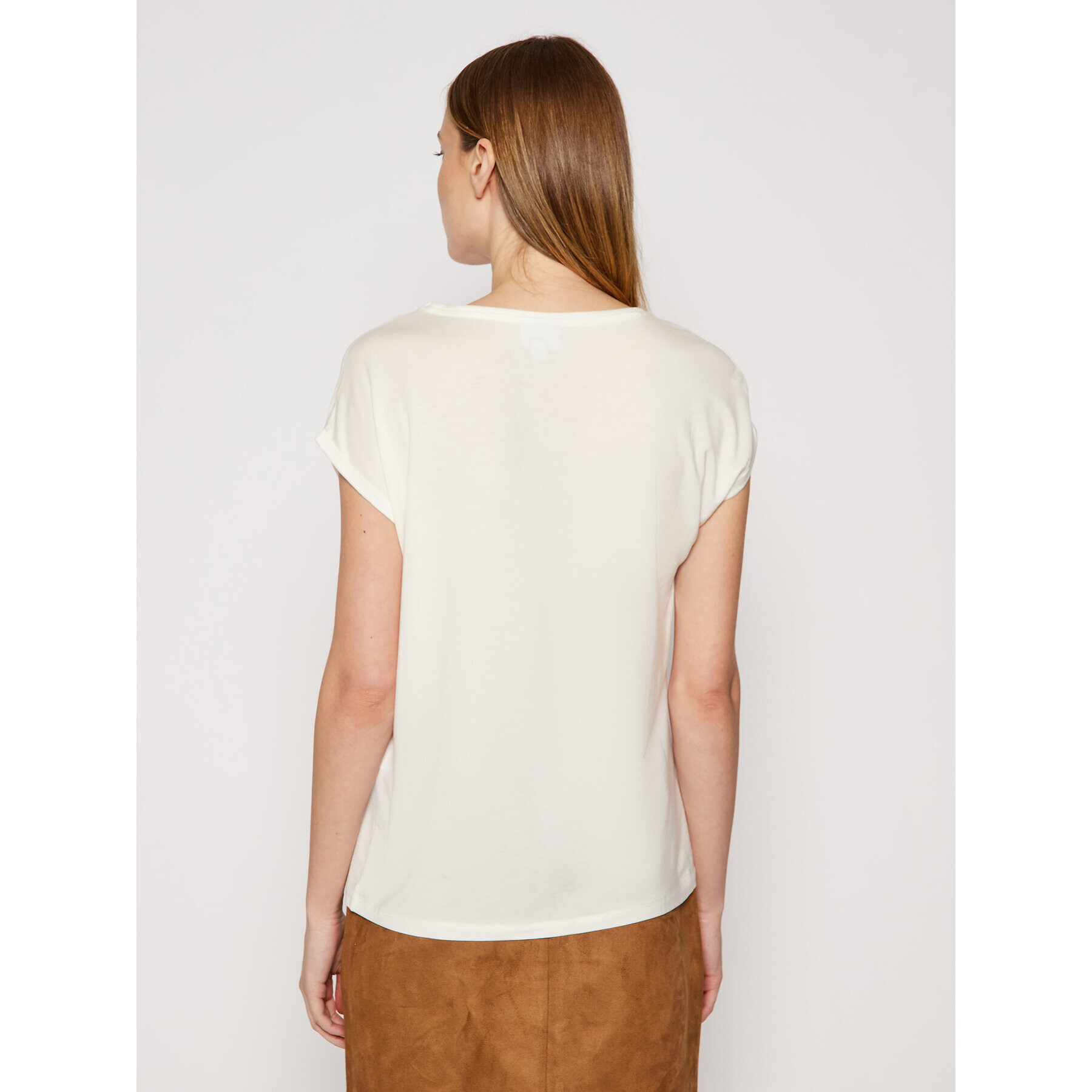 Vero Moda Tricou Ava 10187159 Alb Relaxed Fit - Pled.ro