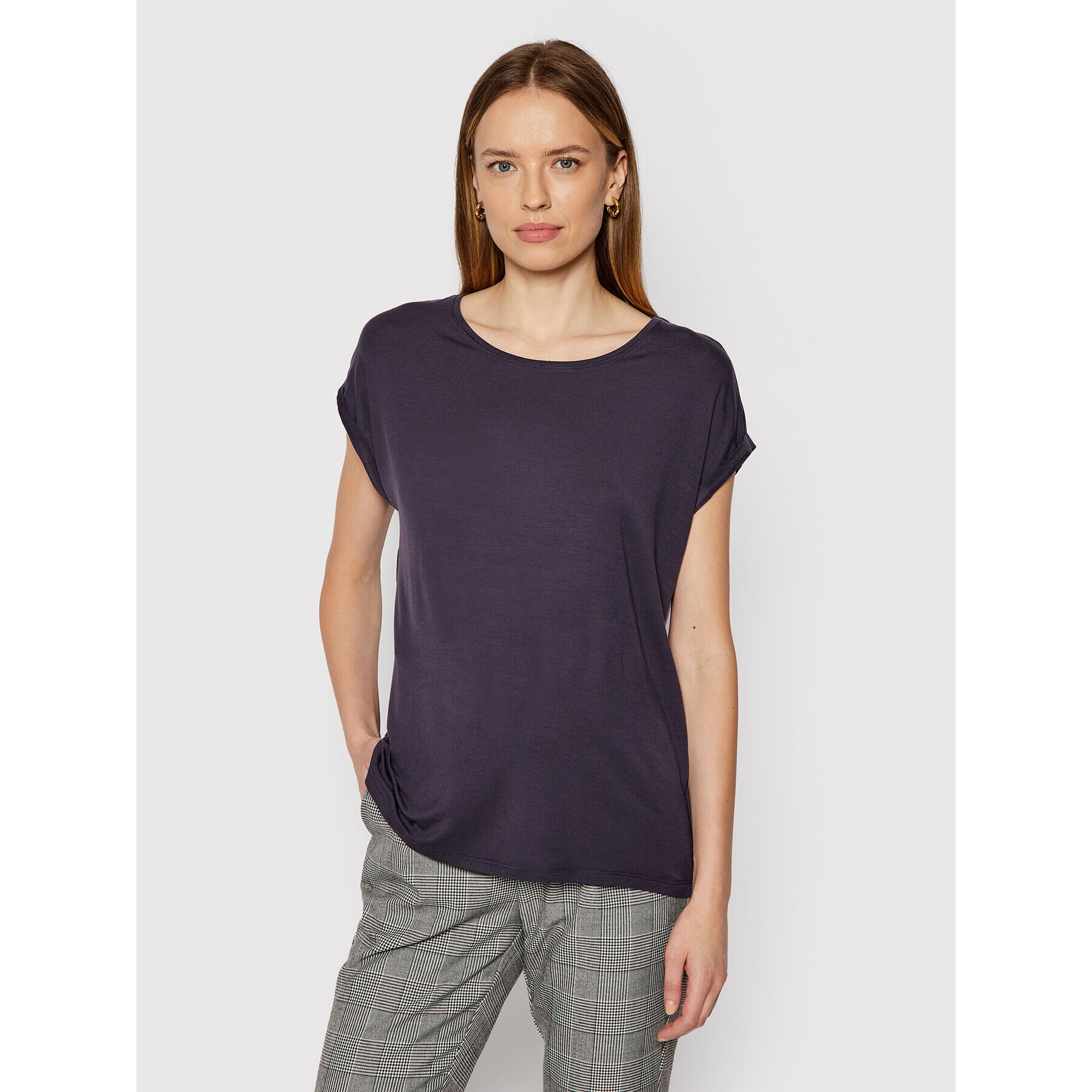 Vero Moda Tricou Ava 10187159 Bleumarin Relaxed Fit - Pled.ro