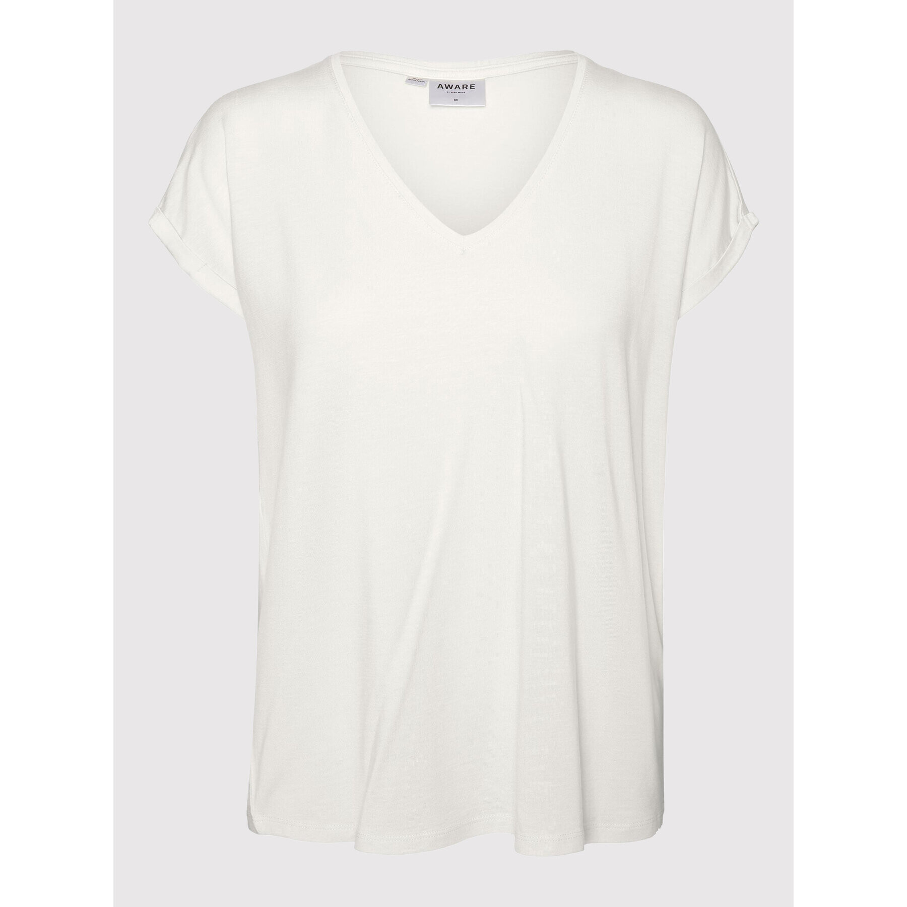 Vero Moda Tricou Ava 10231343 Alb Regular Fit - Pled.ro