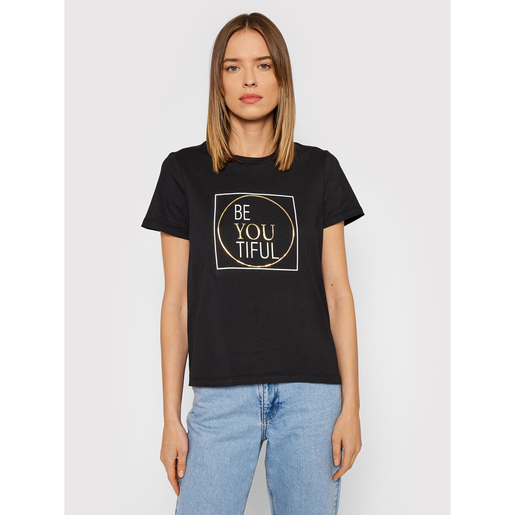 Vero Moda Tricou Be You 10262920 Negru Regular Fit - Pled.ro