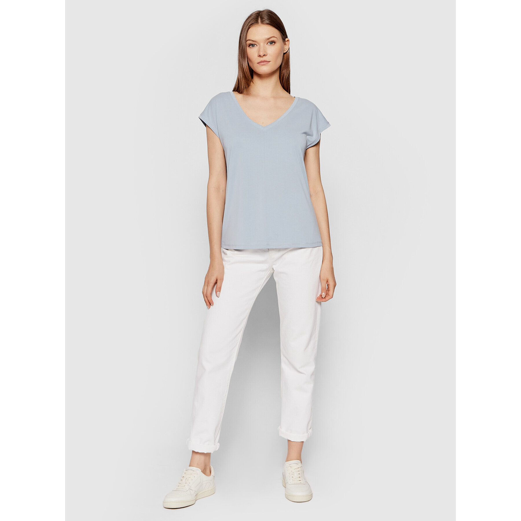 Vero Moda Tricou Filli 10246928 Albastru Regular Fit - Pled.ro