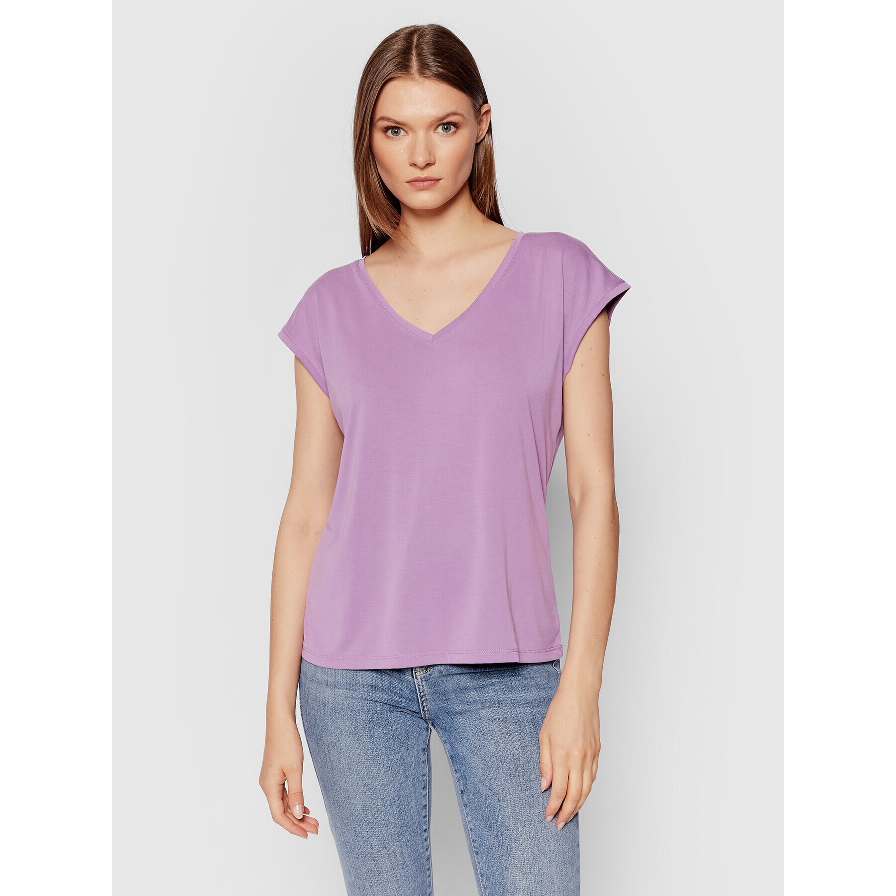 Vero Moda Tricou Filli 10246928 Violet Regular Fit - Pled.ro