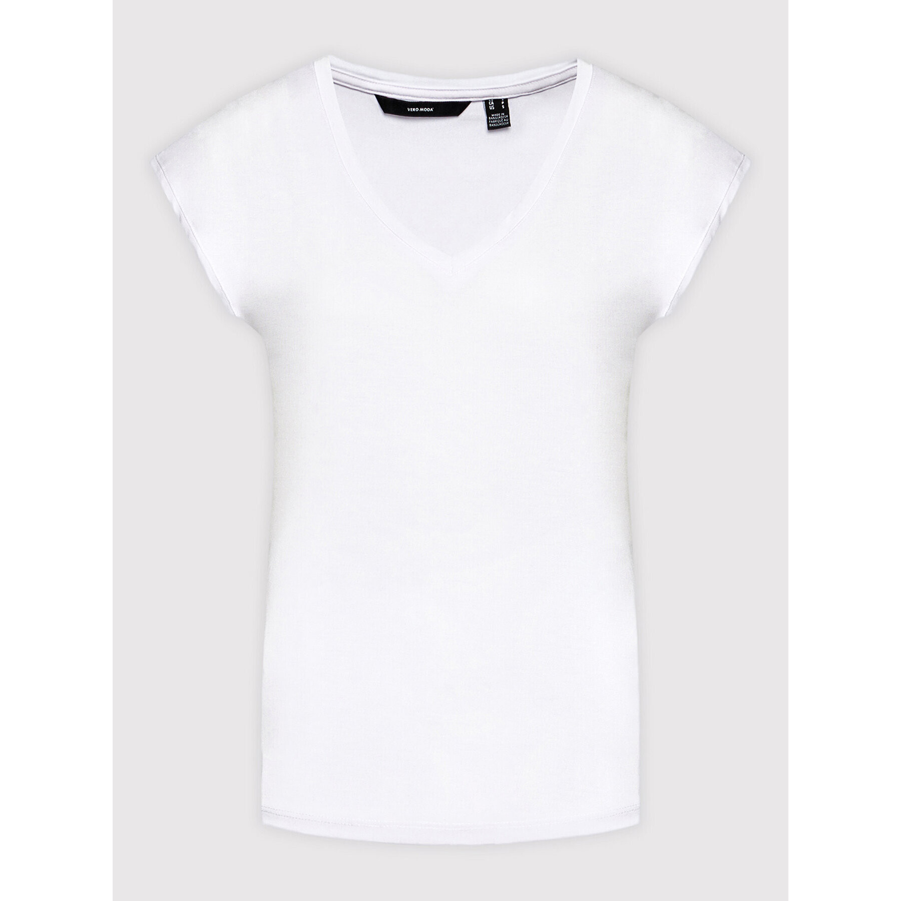 Vero Moda Tricou Filli 10247666 Alb Regular Fit - Pled.ro