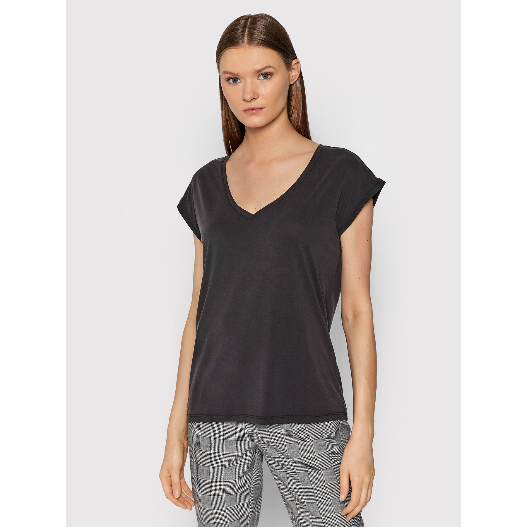 Vero Moda Tricou Filli 10247666 Negru Regular Fit - Pled.ro