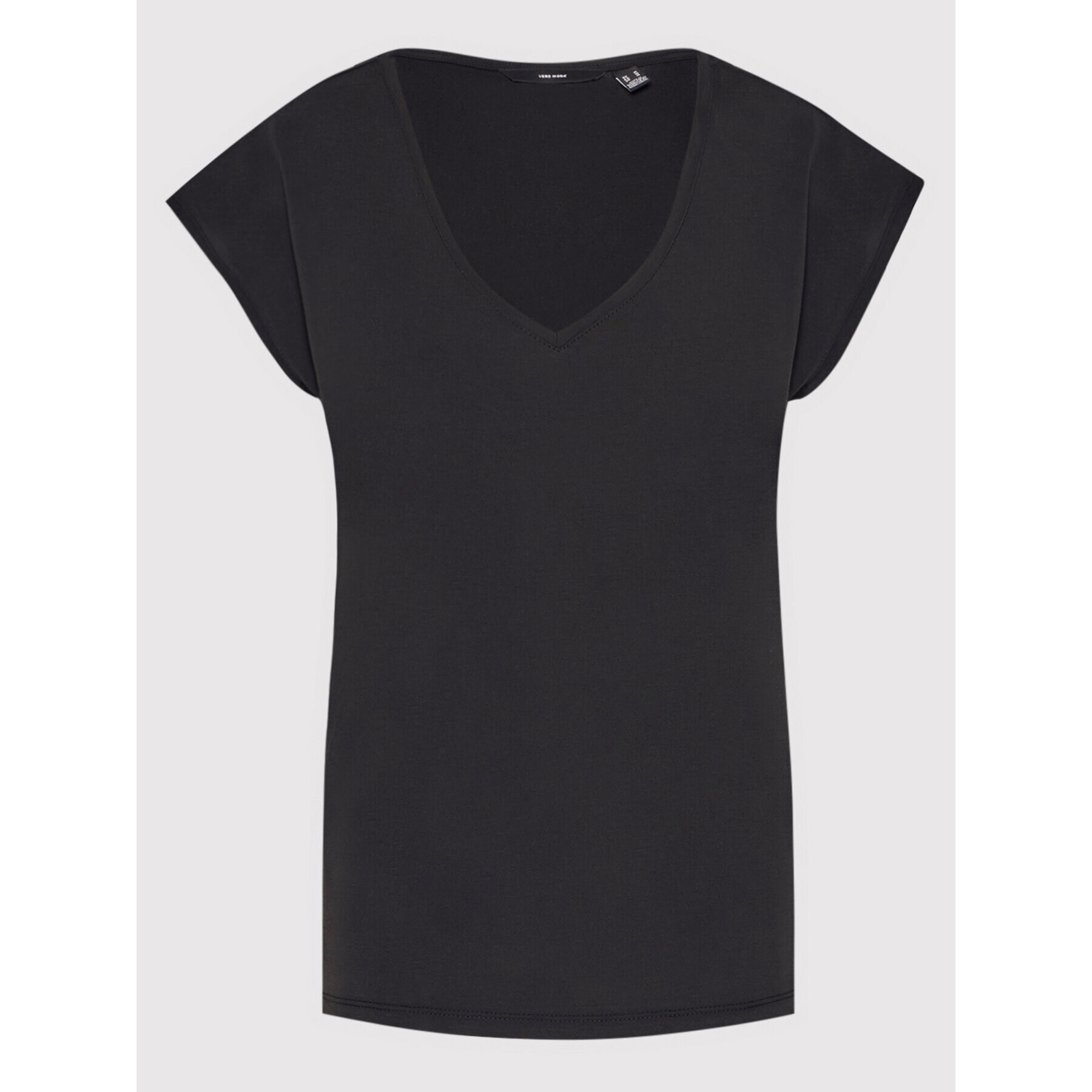 Vero Moda Tricou Filli 10247666 Negru Regular Fit - Pled.ro