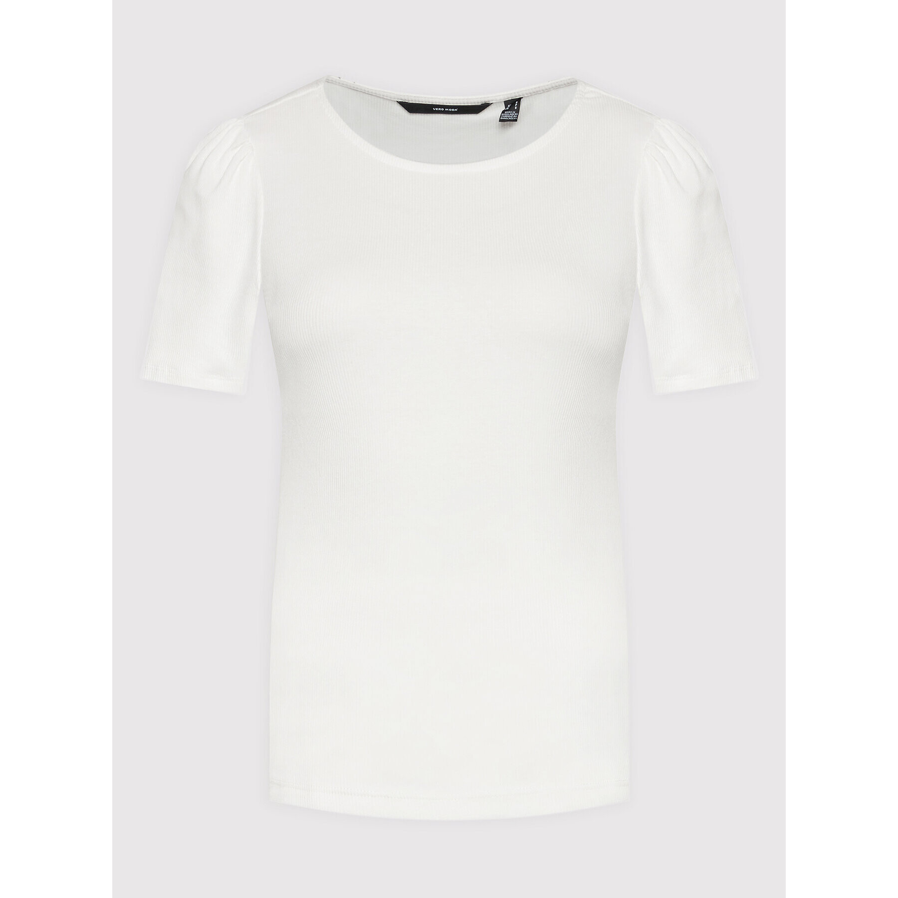 Vero Moda Tricou Natasha 10264993 Alb Regular Fit - Pled.ro