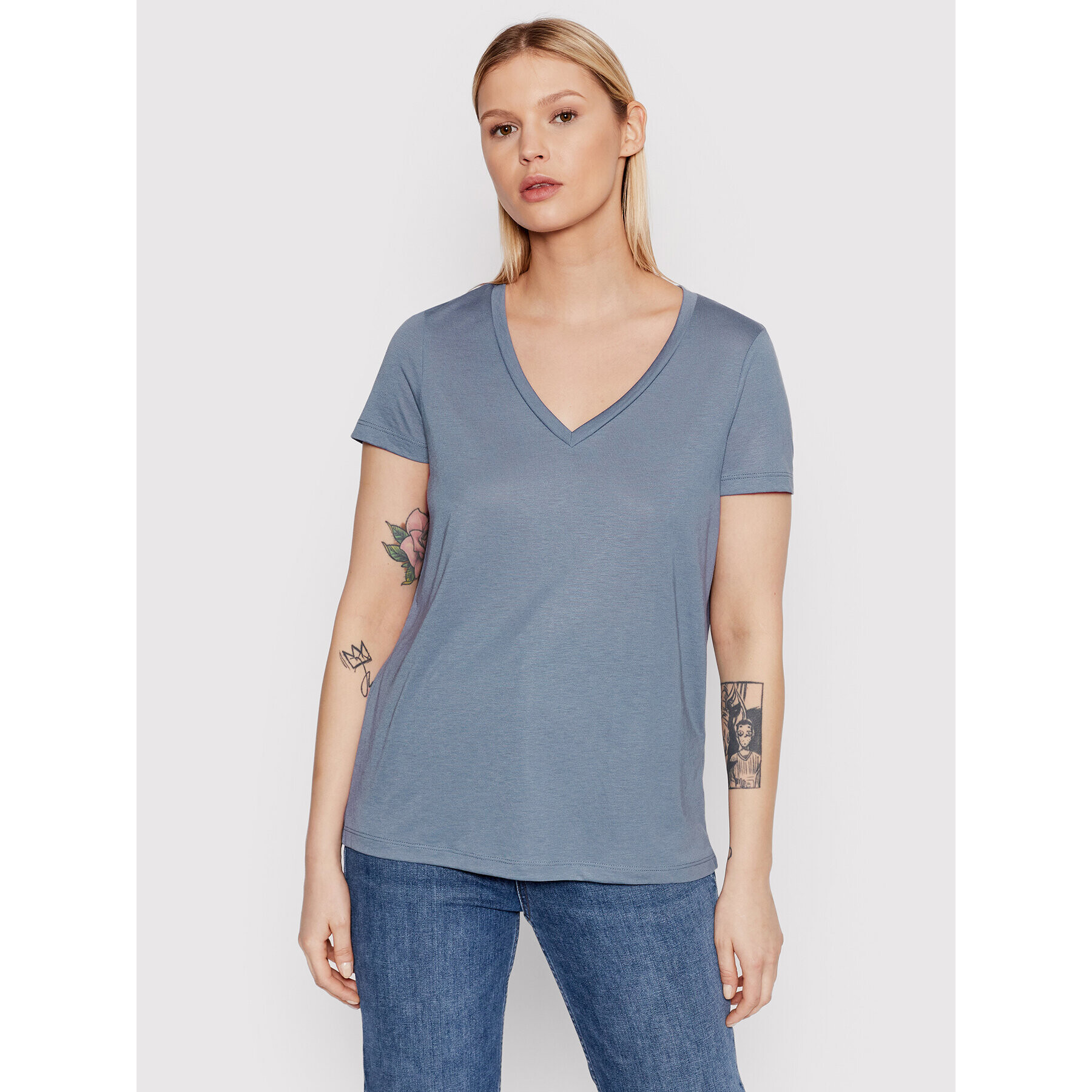 Vero Moda Tricou Spicy 10260455 Bleumarin Relaxed Fit - Pled.ro