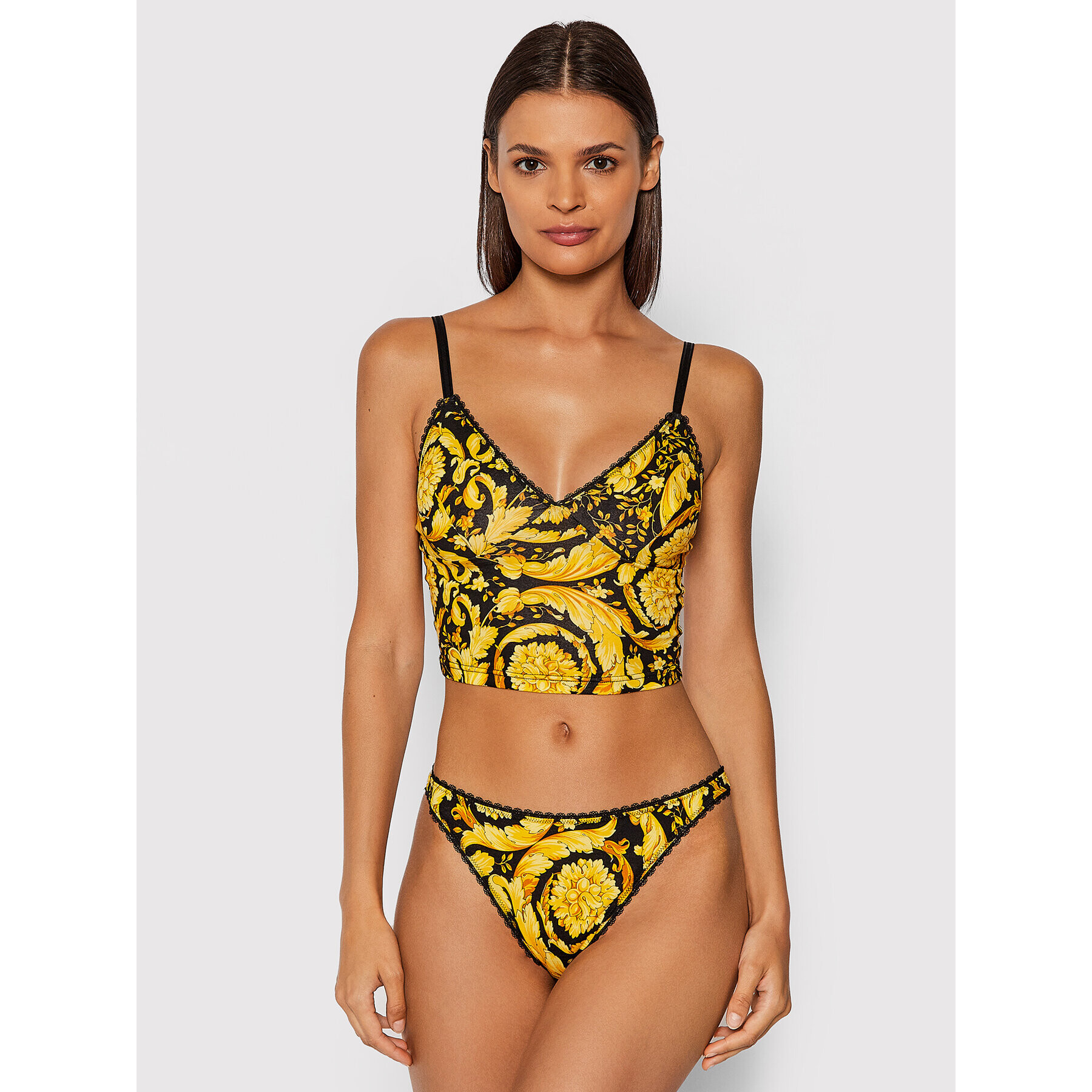 Versace Chilot tanga Barocco 1000601 Galben - Pled.ro