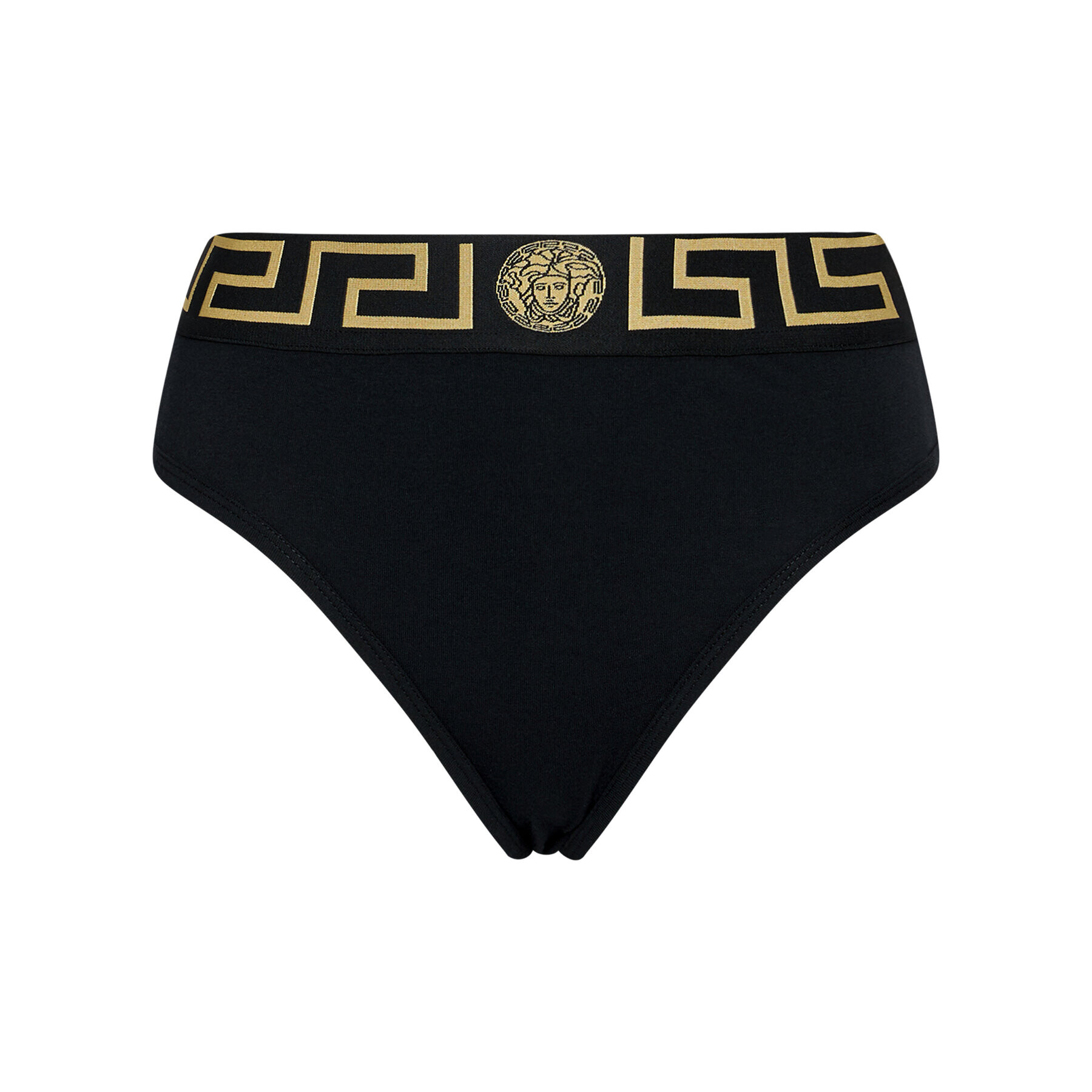 Versace Chiloți clasici cu talie înaltă Greca Border AUD01050 Negru - Pled.ro