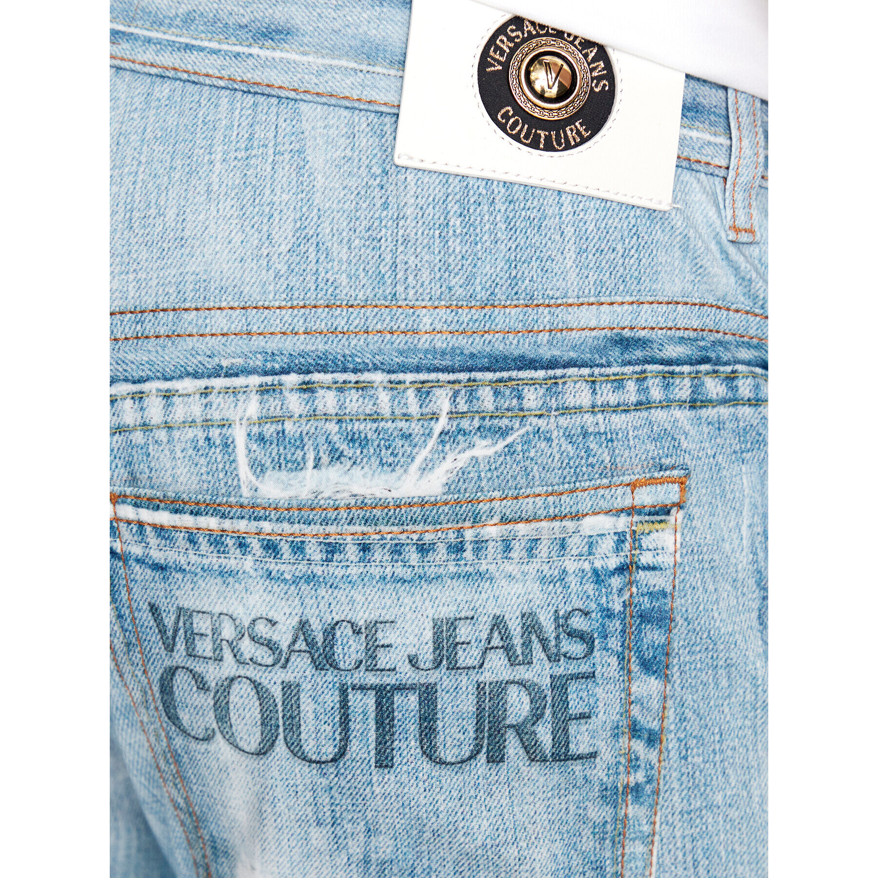 Versace Jeans Couture Blugi 74GAB59P Albastru Regular Fit - Pled.ro