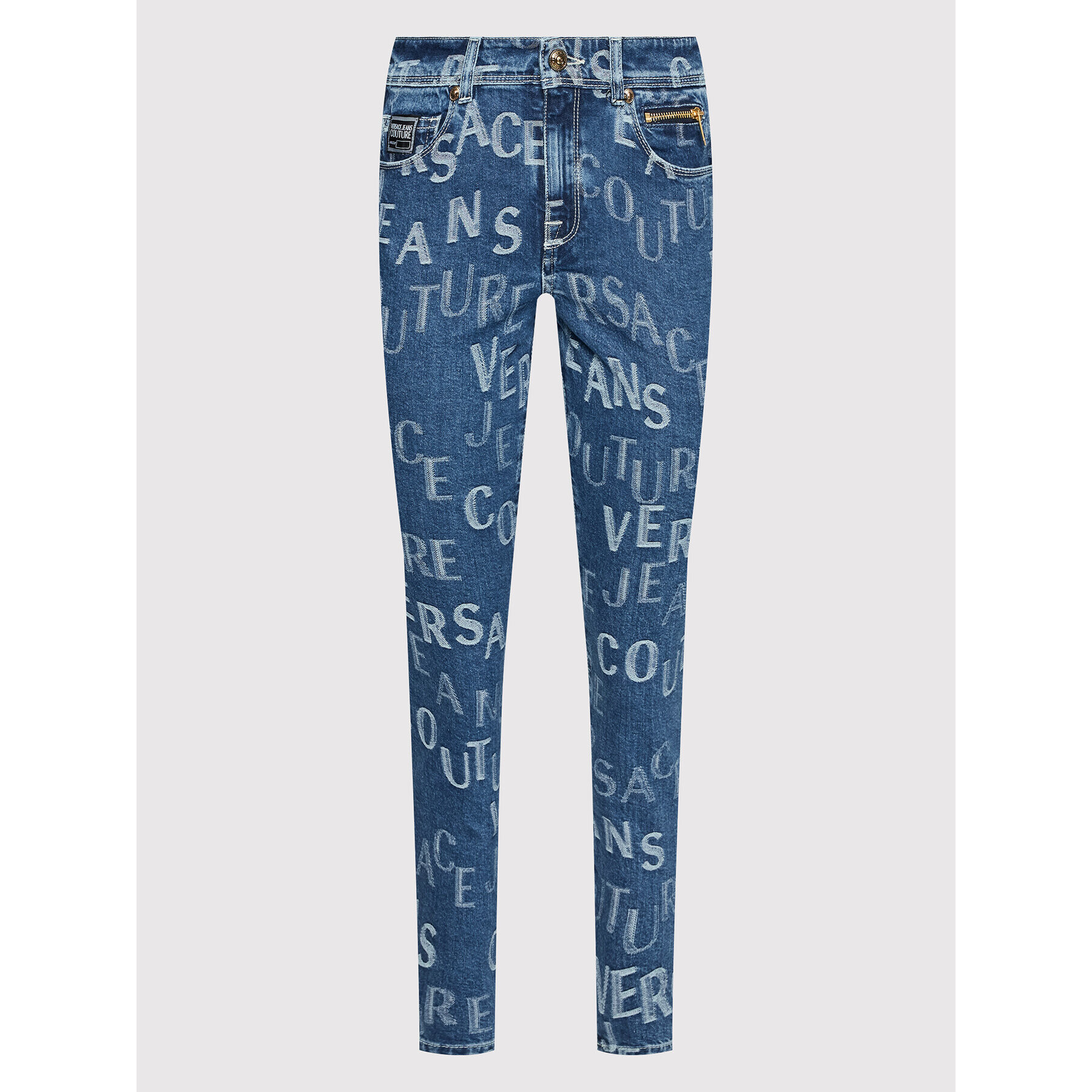 Versace Jeans Couture Blugi Margot 72HAB5X0 Bleumarin Skinny Cropped Fit - Pled.ro