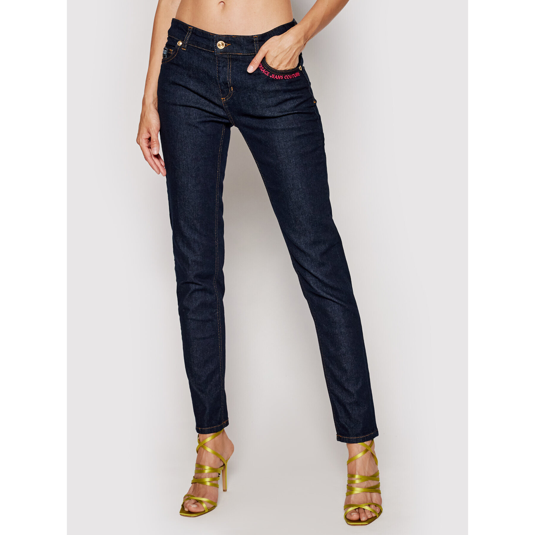 Versace Jeans Couture Blugi Ric Fr 71HAB5K3 Bleumarin Skinny Fit - Pled.ro