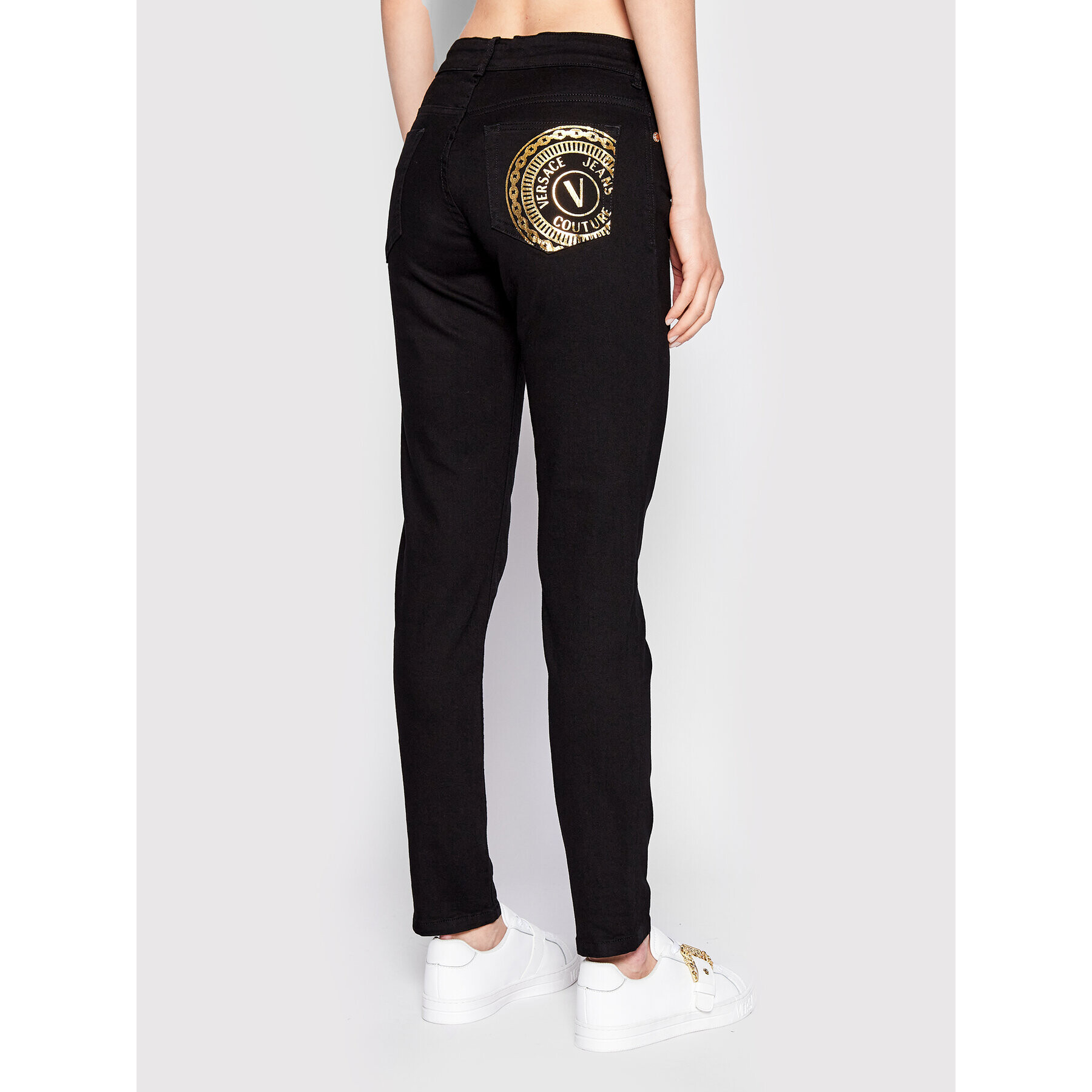 Versace Jeans Couture Blugi St Round 71HABCK1 Negru Skinny Fit - Pled.ro