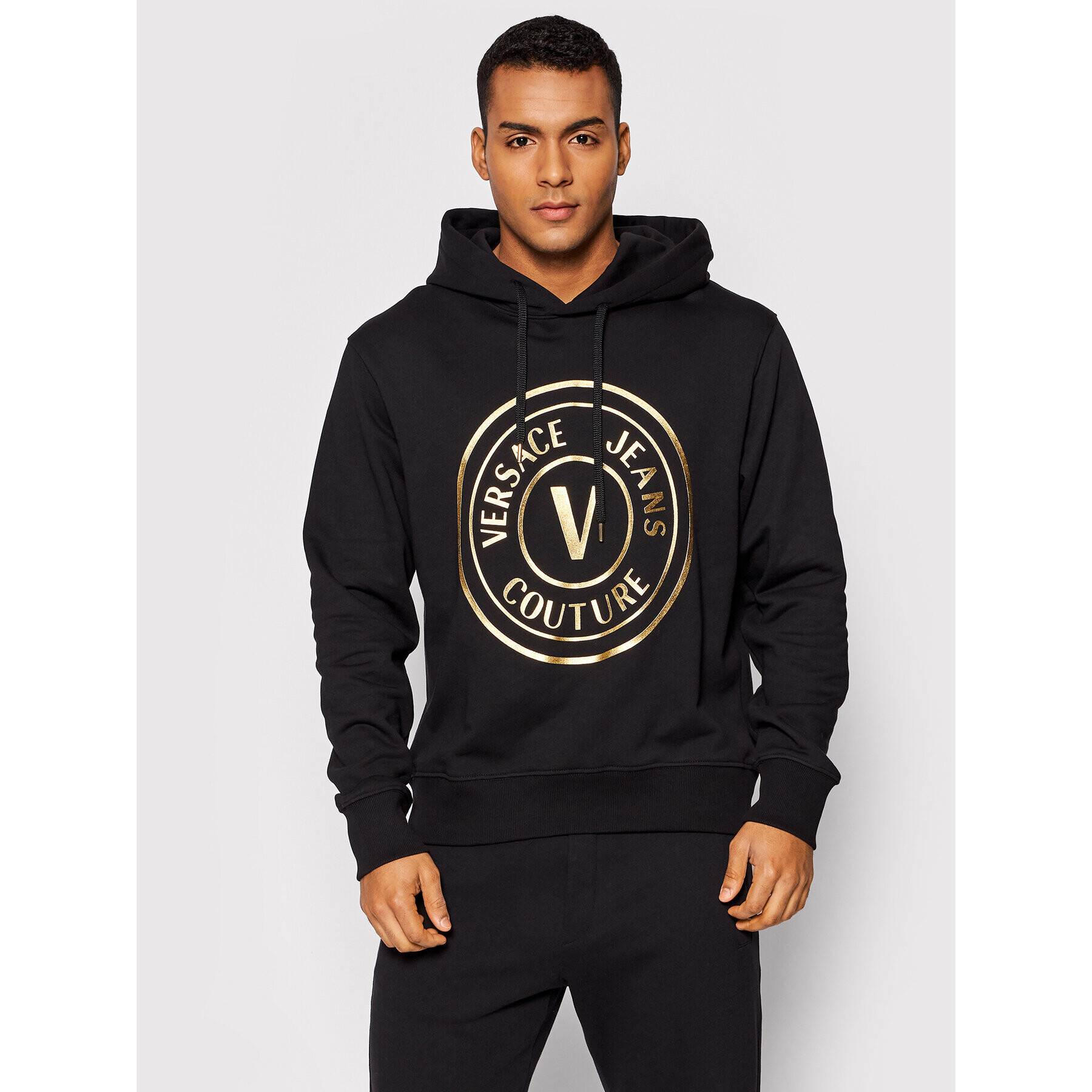 Versace Jeans Couture Bluză 72GAIT03 Negru Regular Fit - Pled.ro