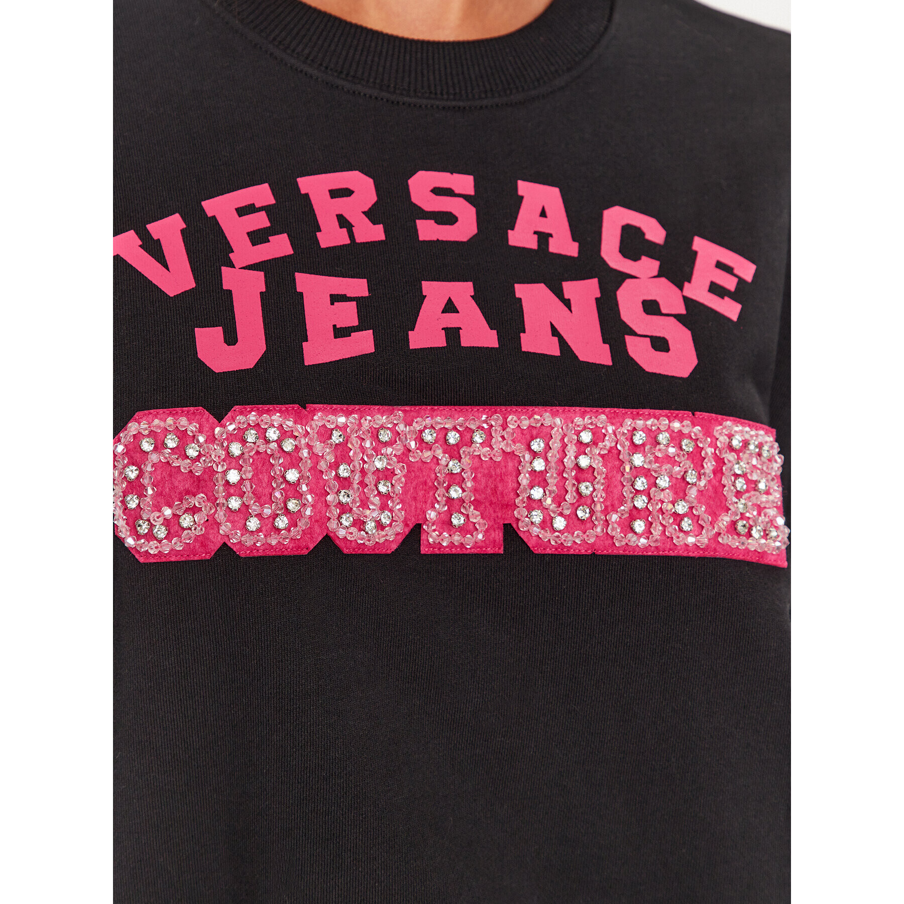 Versace Jeans Couture Bluză 75HAIE07 Negru Regular Fit - Pled.ro