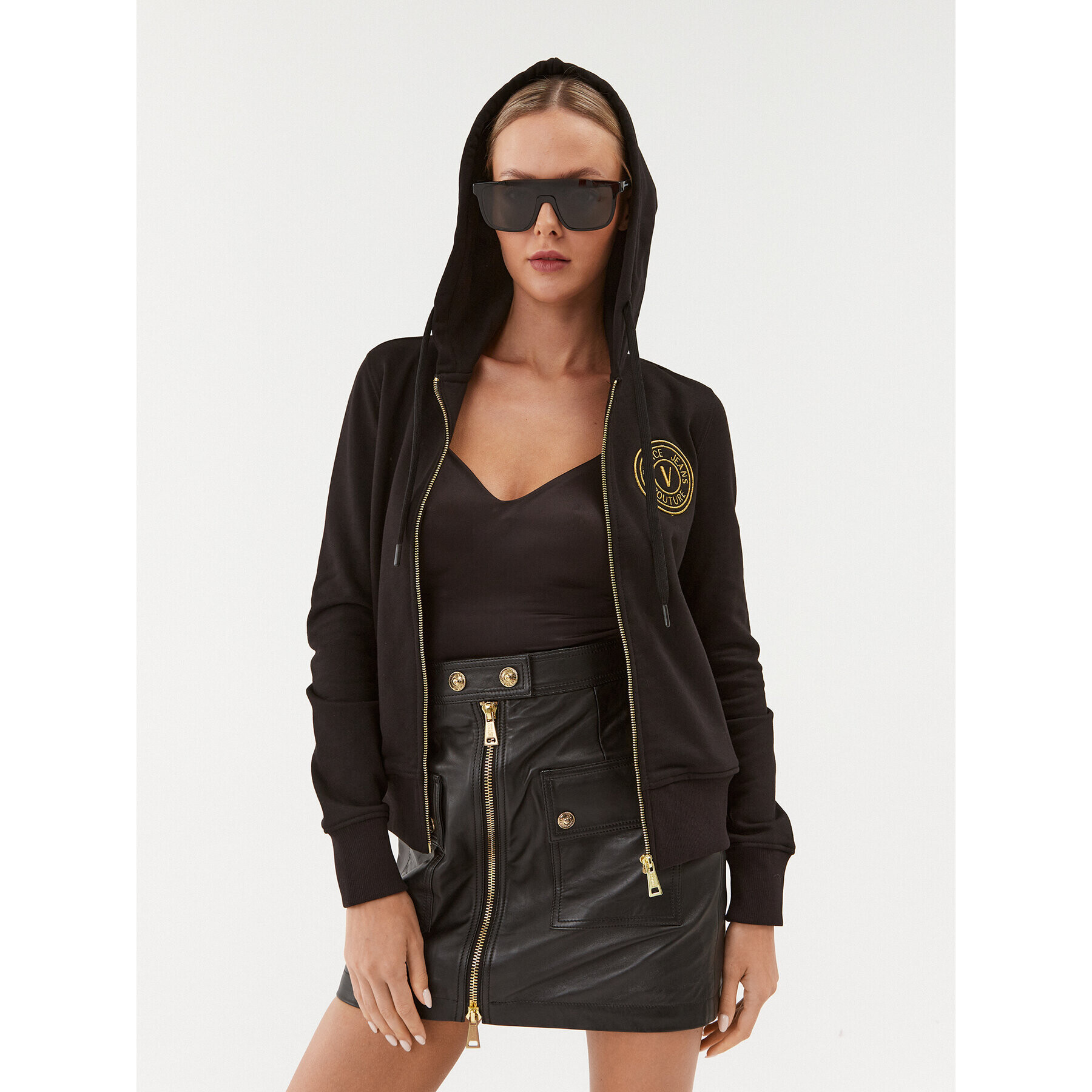 Versace Jeans Couture Bluză 75HAIT06 Negru Regular Fit - Pled.ro